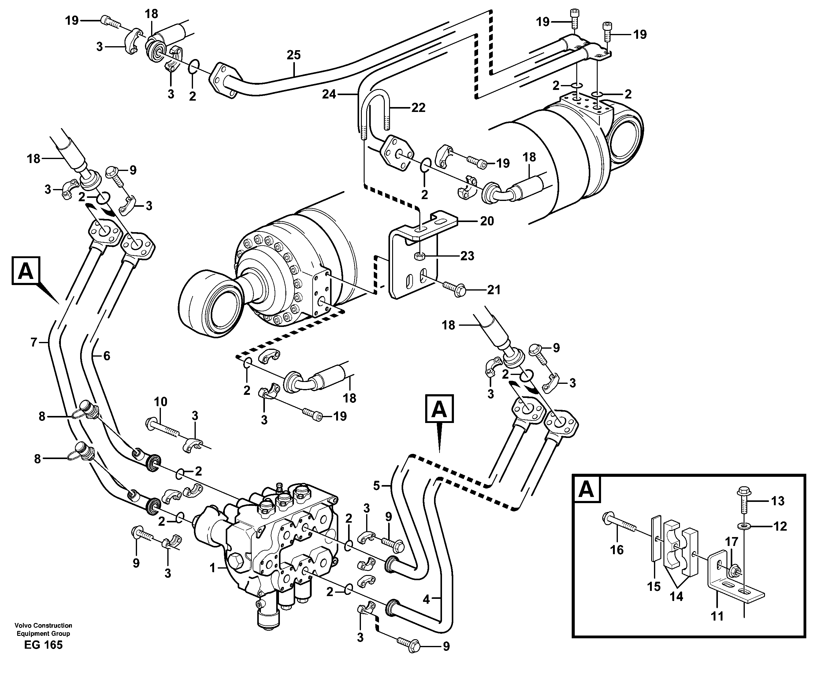 Hydraulic system, tilt function — volvo parts diagram