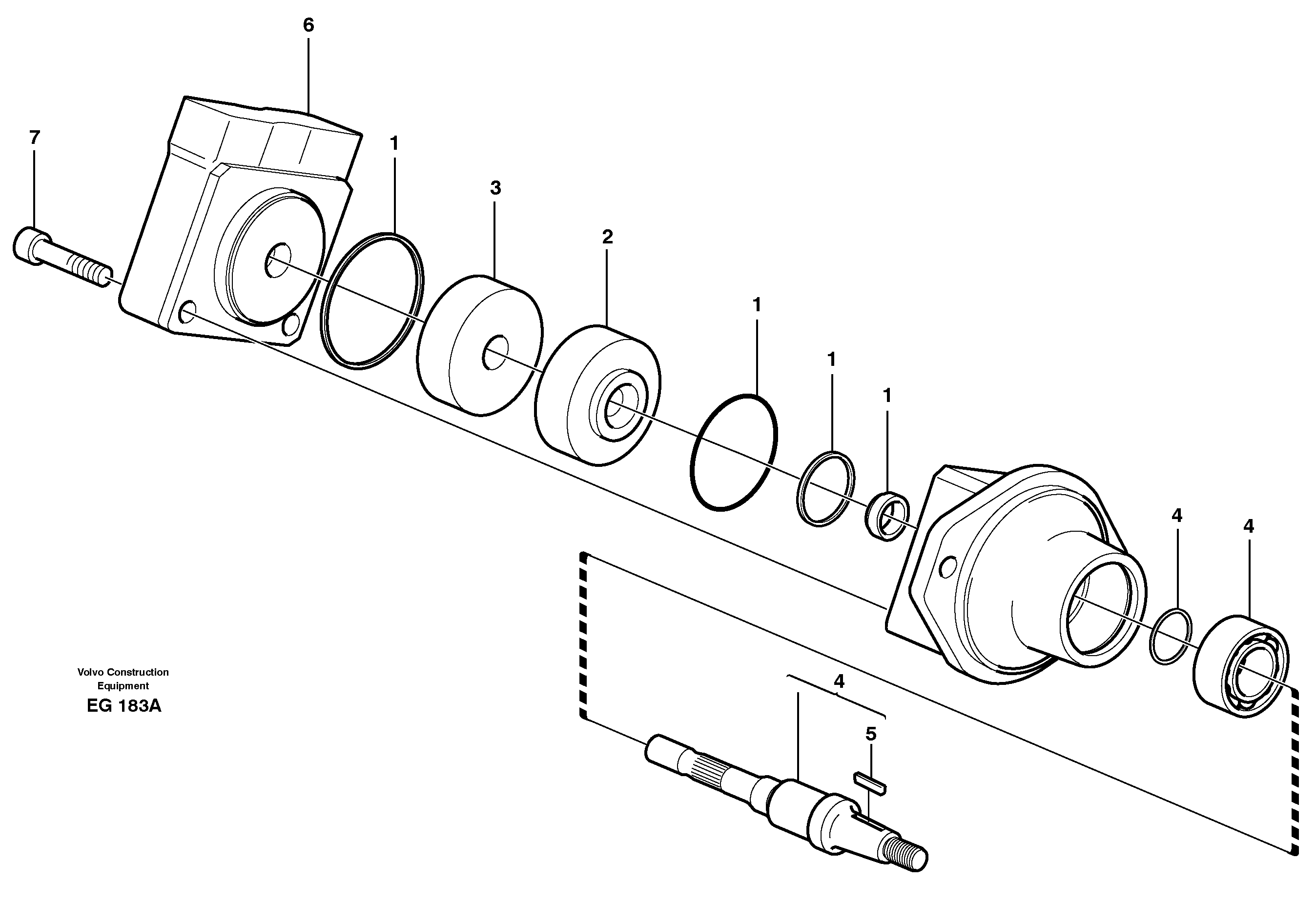 Hydraulic motor — volvo parts diagram