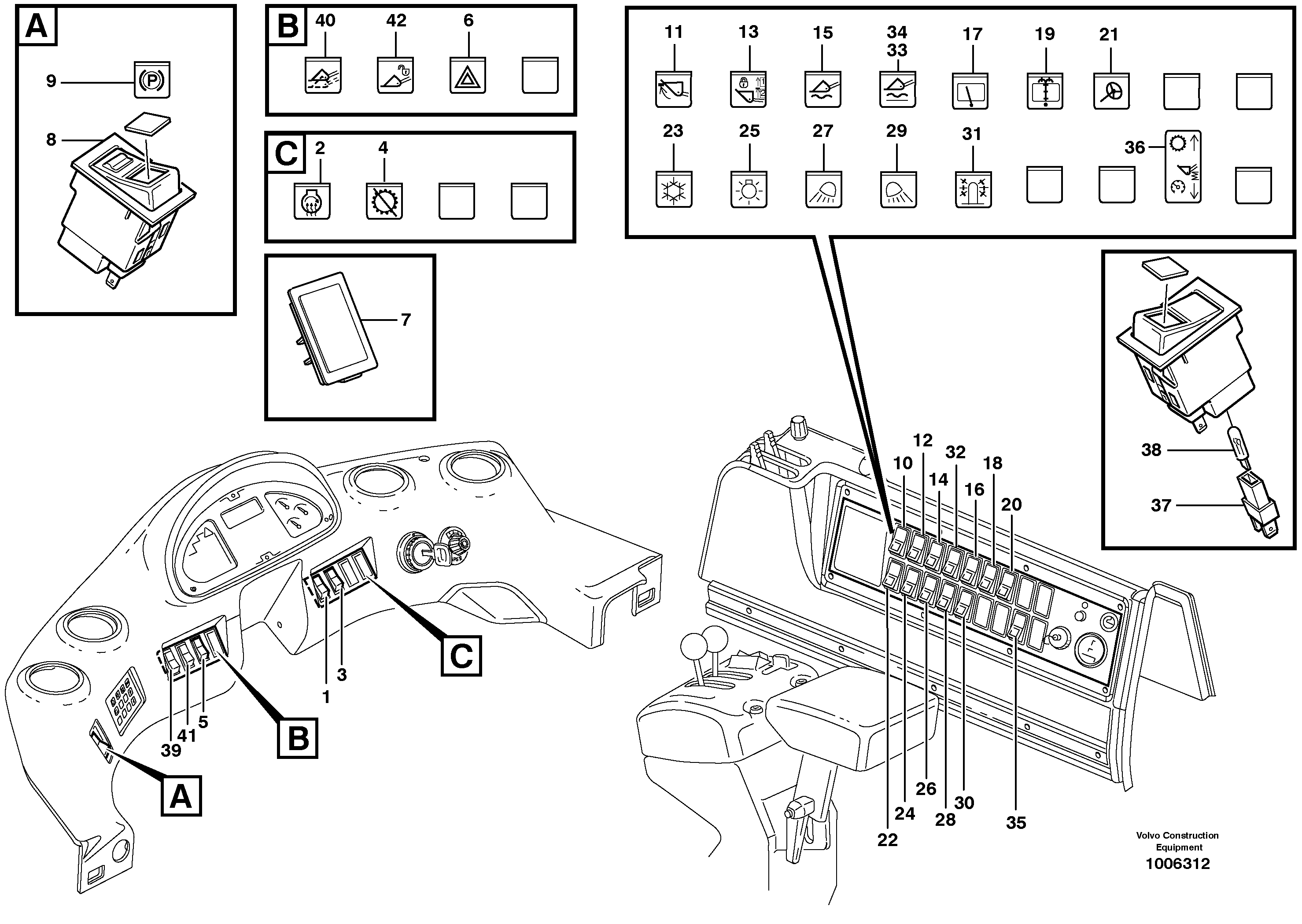 Switch — volvo parts diagram