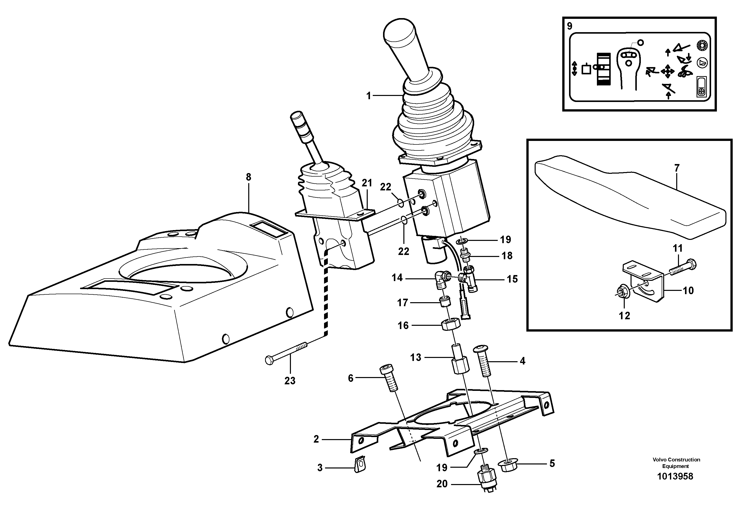 Servo valve with fitting parts.  80361, 80362 — volvo parts diagram