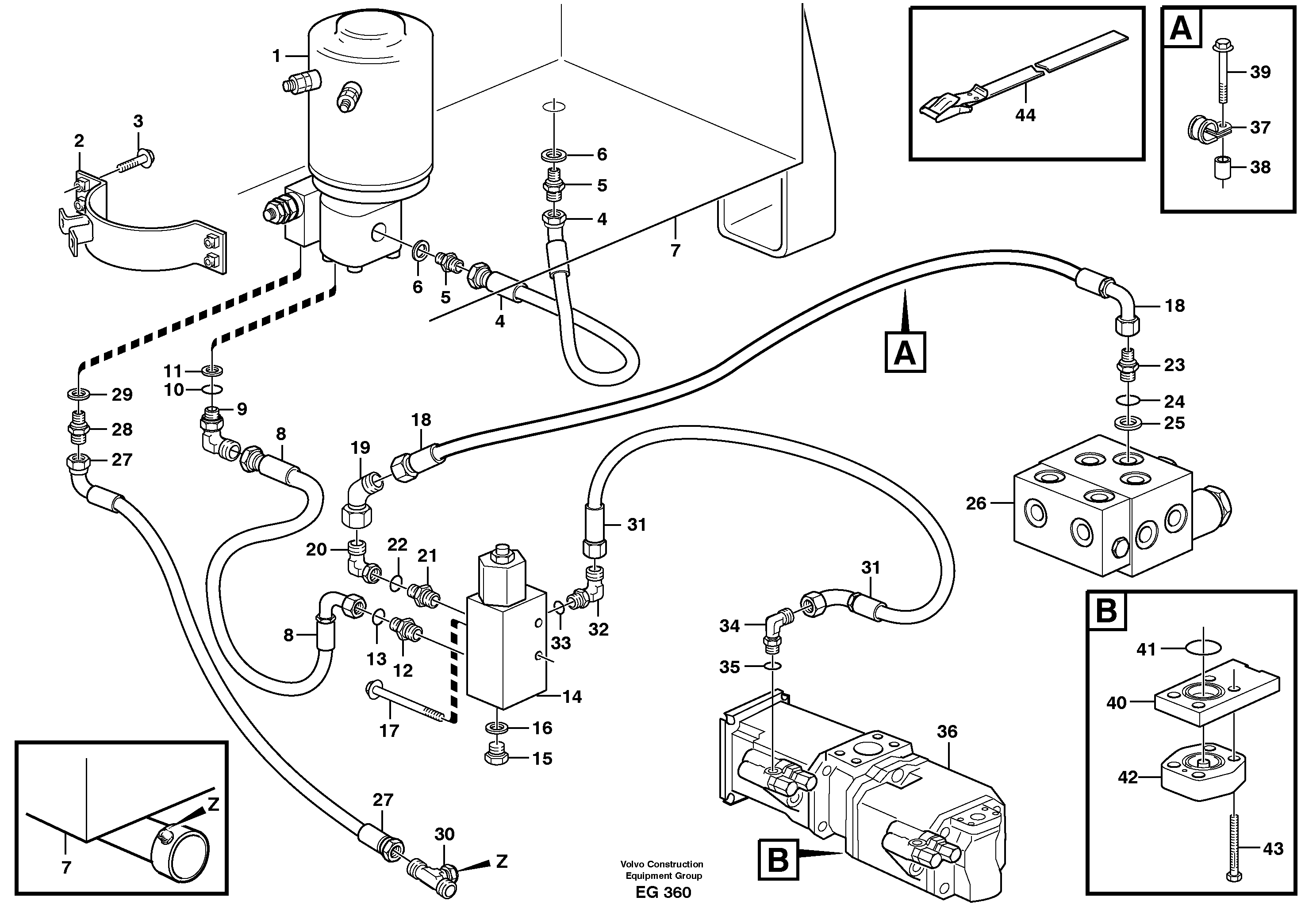 Secondary steering system.  80239 — volvo parts diagram