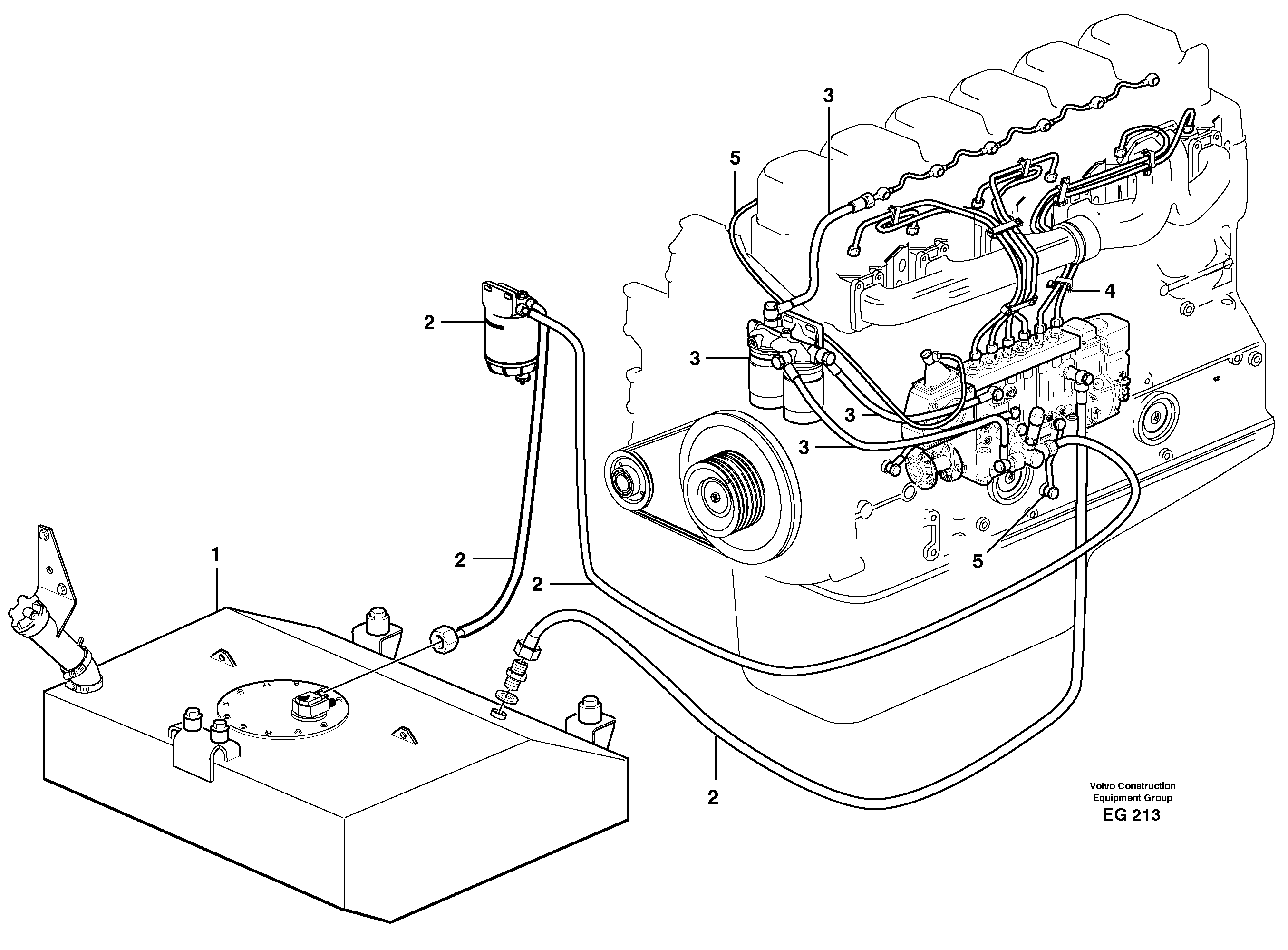 Fuel system — volvo parts diagram