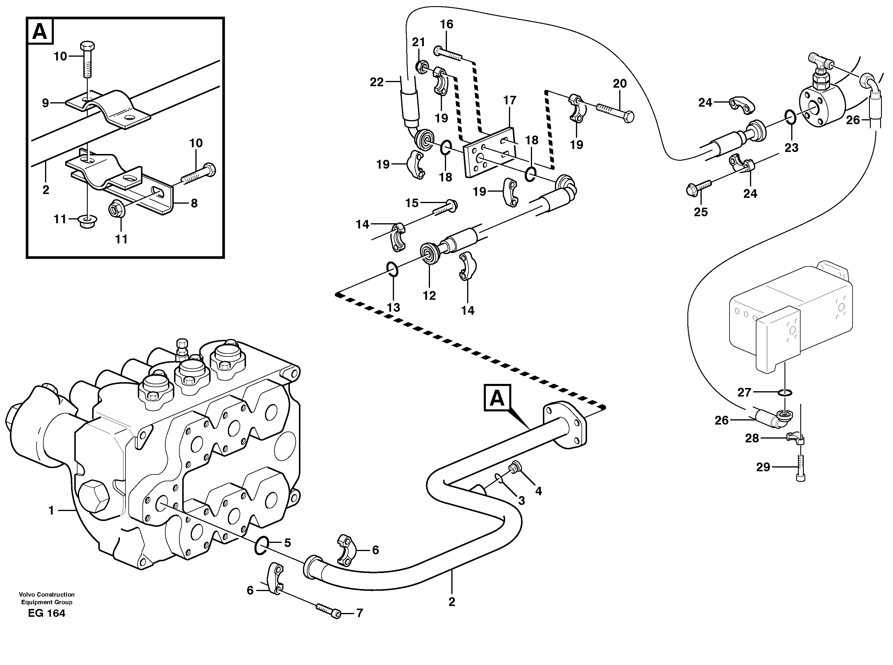 Hydraulic system, return line — volvo parts diagram