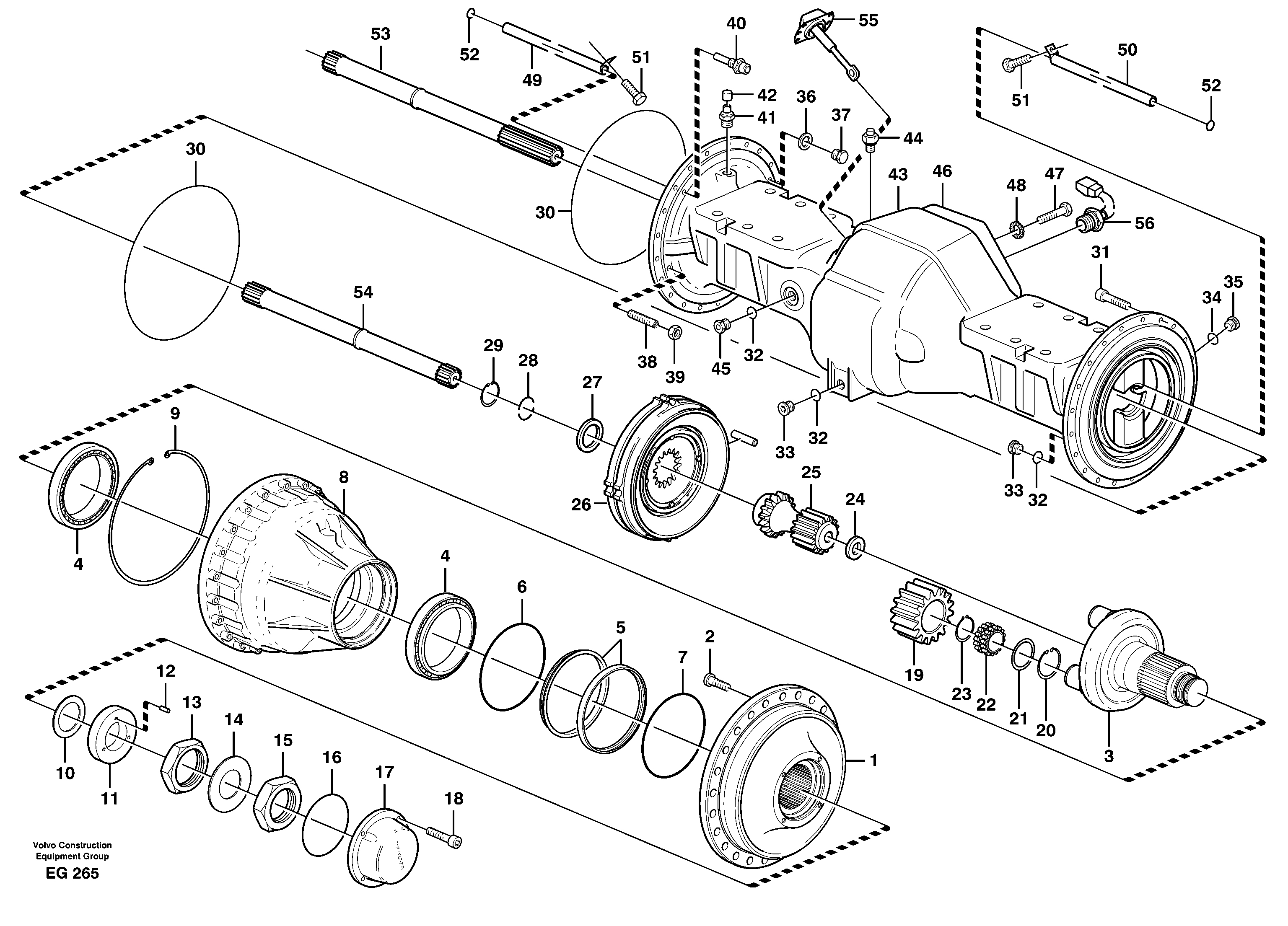 Planetary axle, front — volvo parts diagram