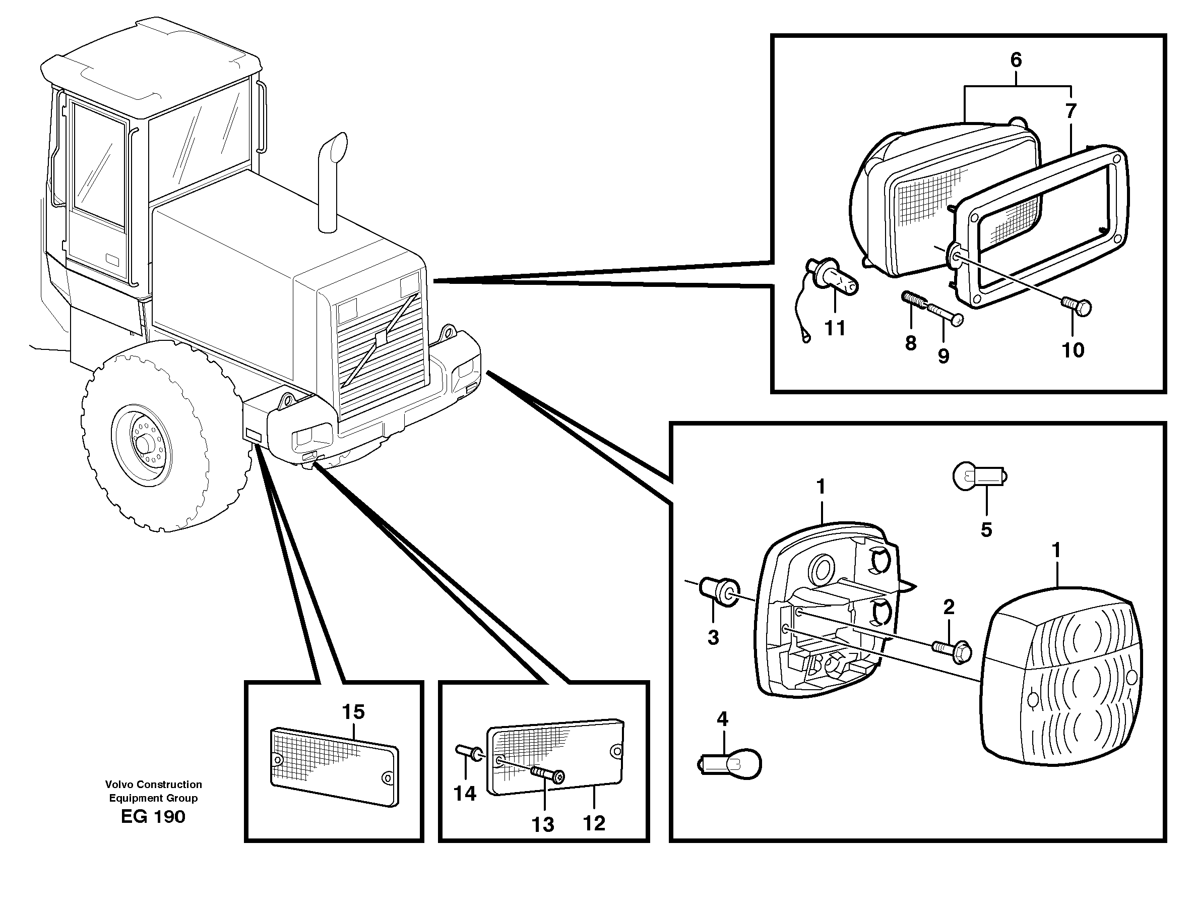 Lighting, rear — volvo parts diagram
