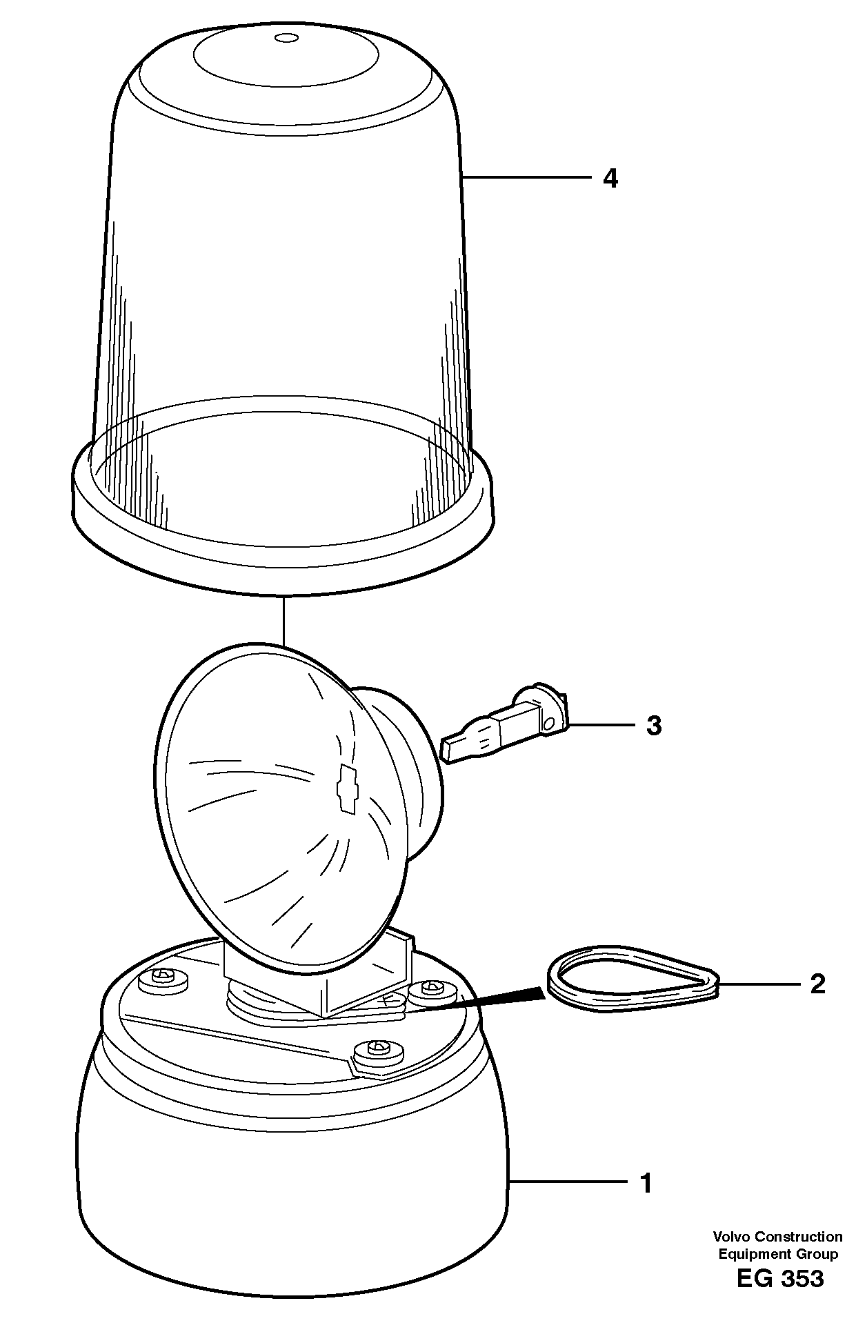 Rotating beacon.  93799 — volvo parts diagram