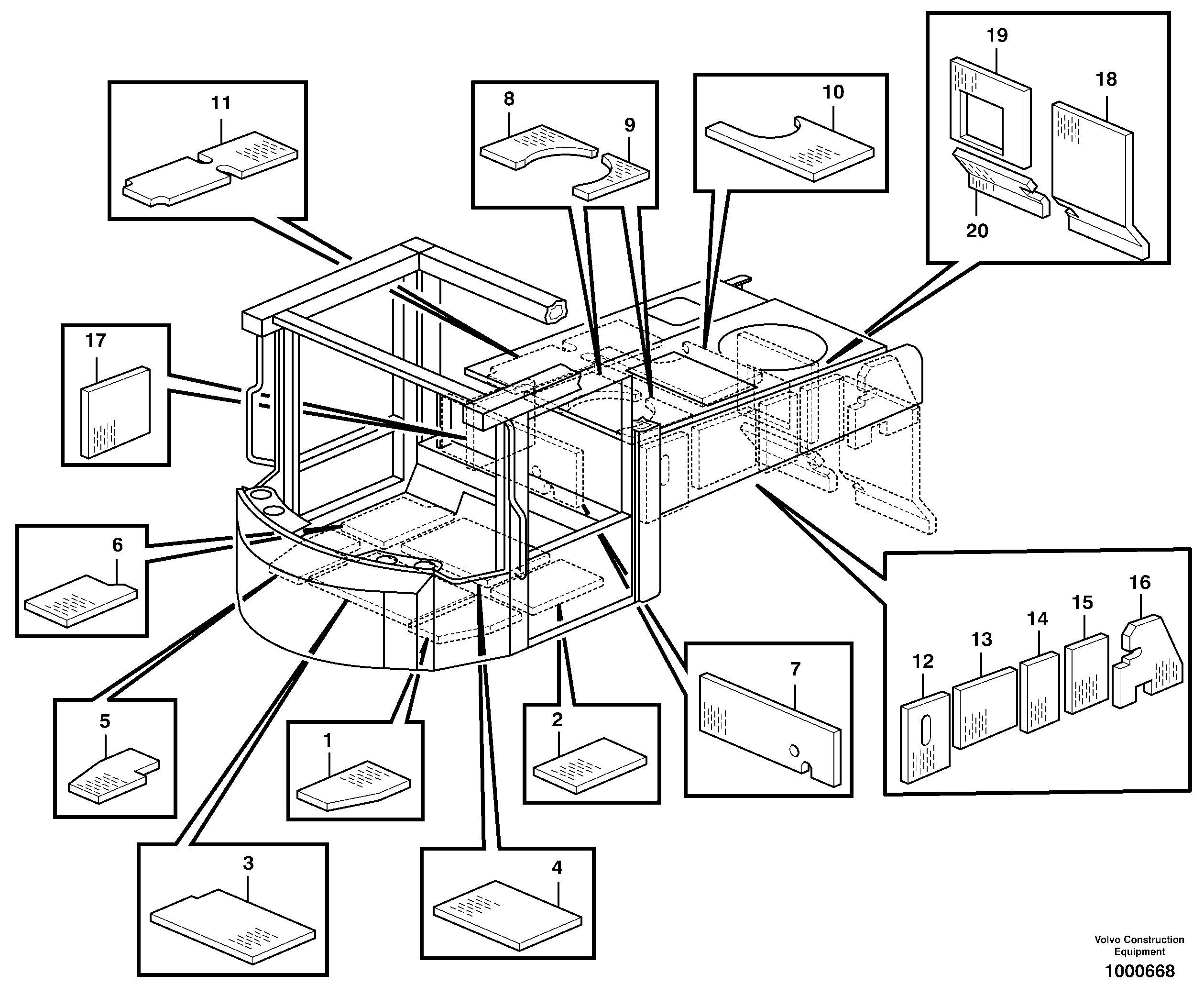 Insulating matting.  80430 — volvo parts diagram