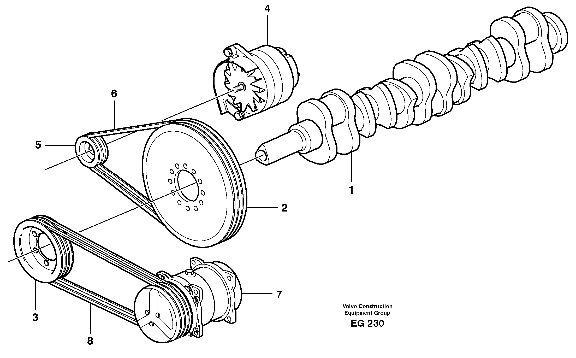 Belt transmission — volvo parts diagram