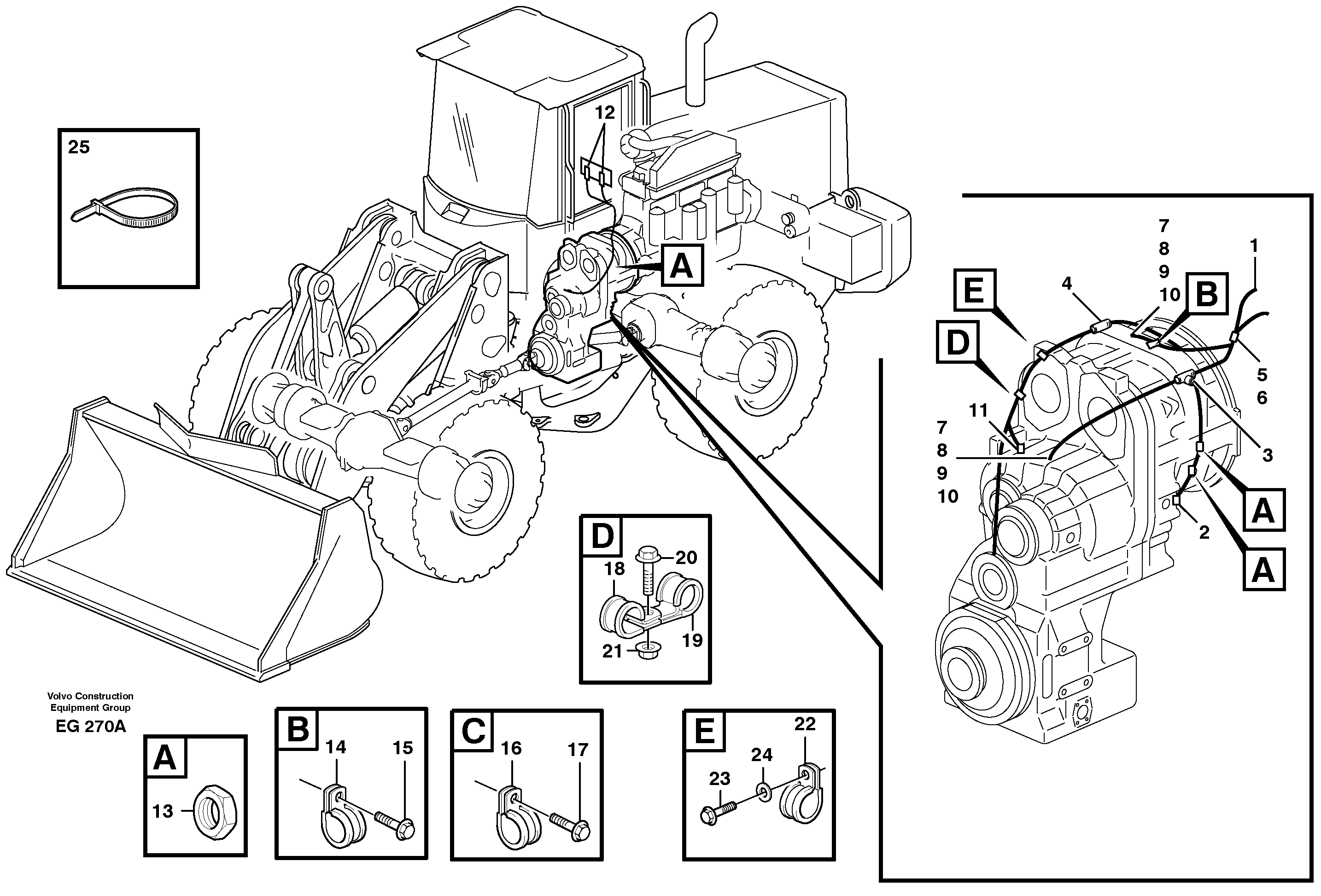Cable harness, transmission — volvo parts diagram