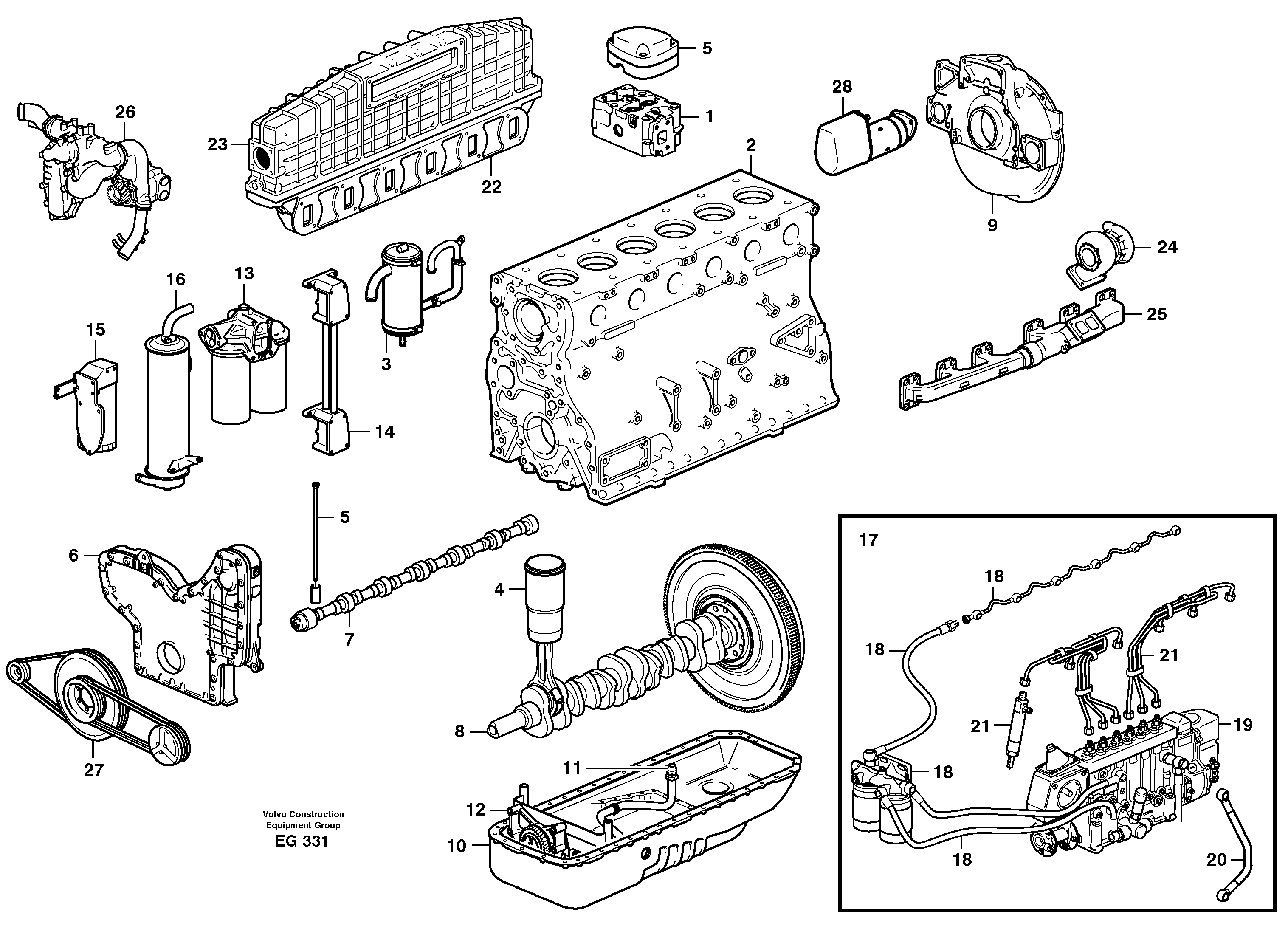 Engine — volvo parts diagram