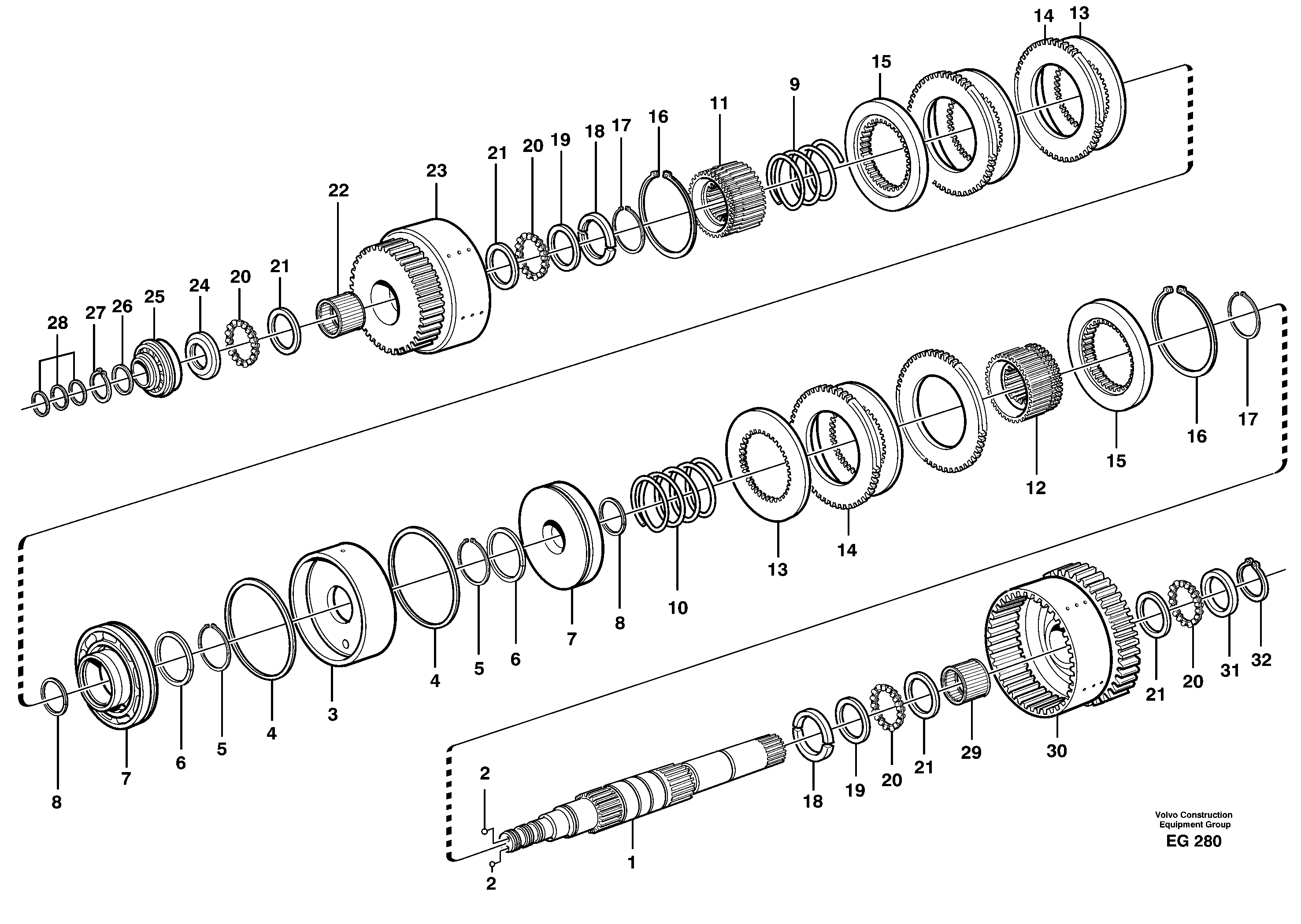 Hydraulic clutch, 3rd / 4th speed — volvo parts diagram