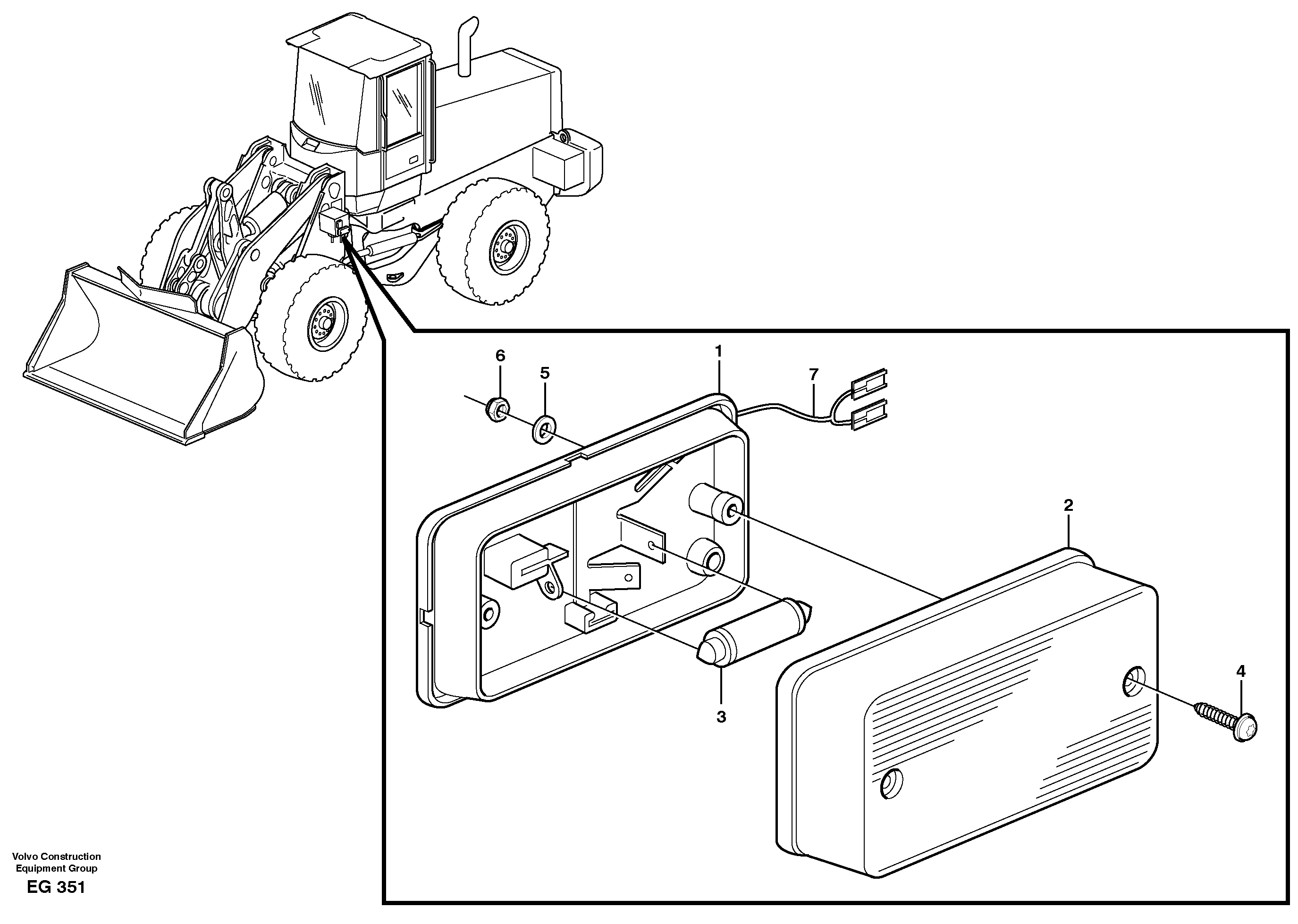 Side marking lamp.  80352 — volvo parts diagram