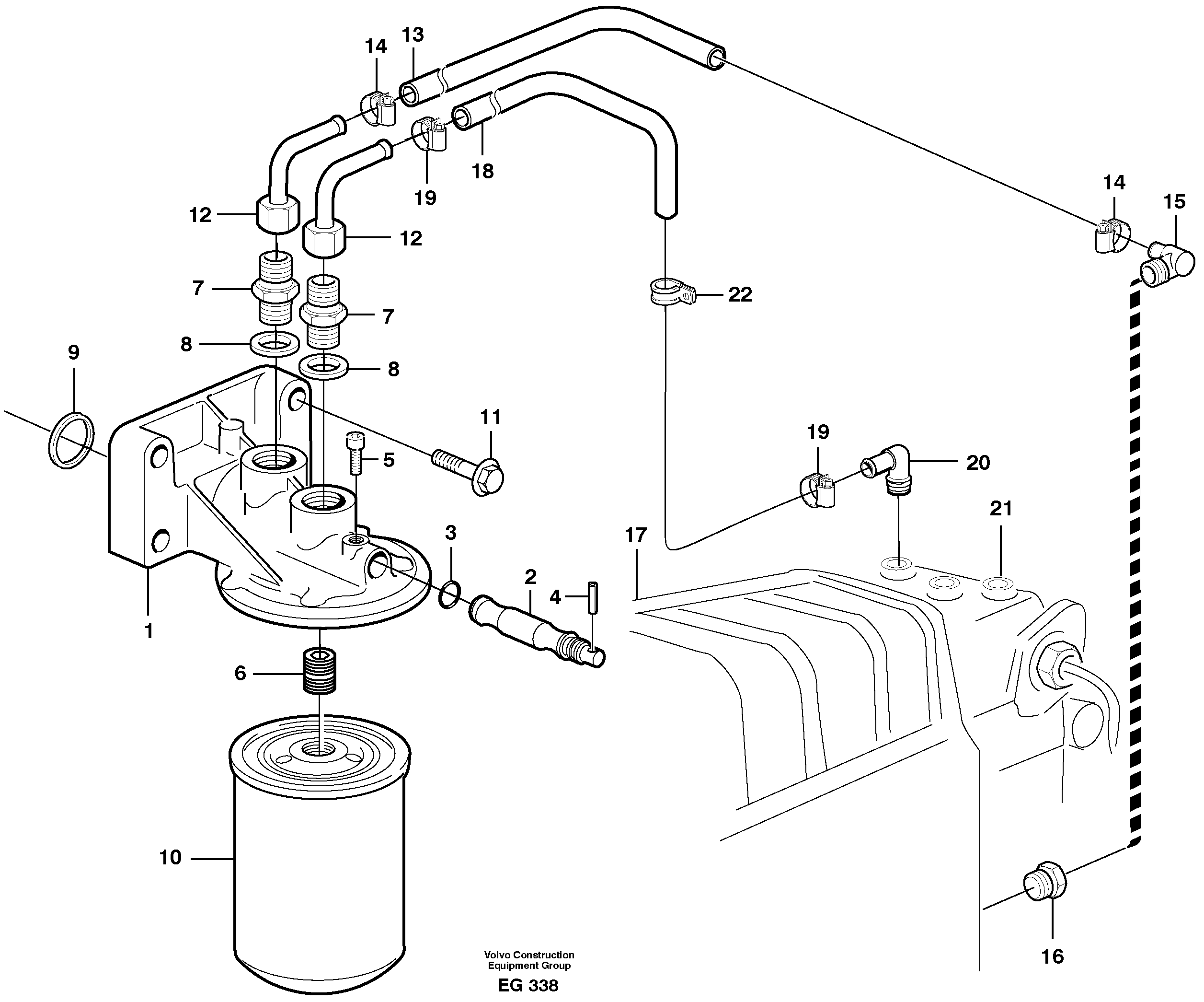 Coolant filter.  93933 — volvo parts diagram
