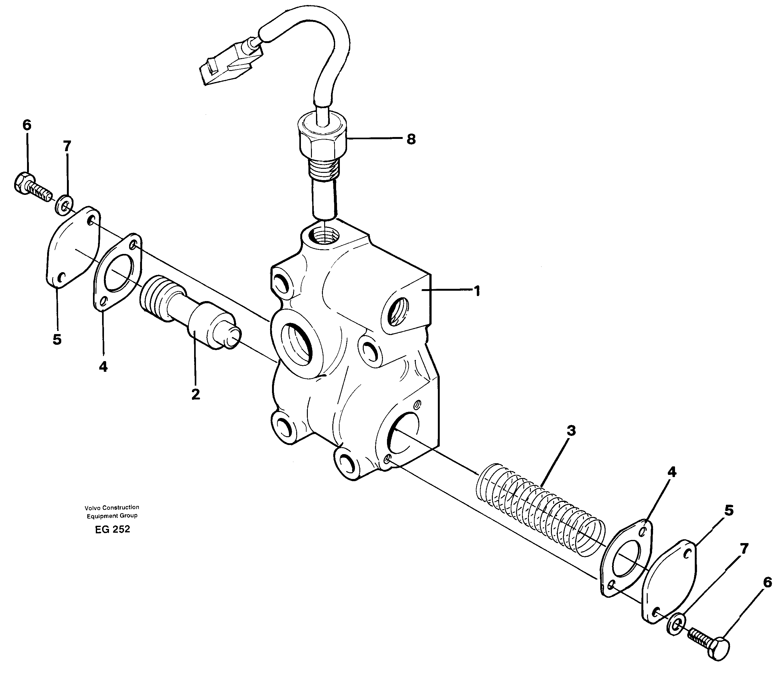 Lubricating oil valve — volvo parts diagram