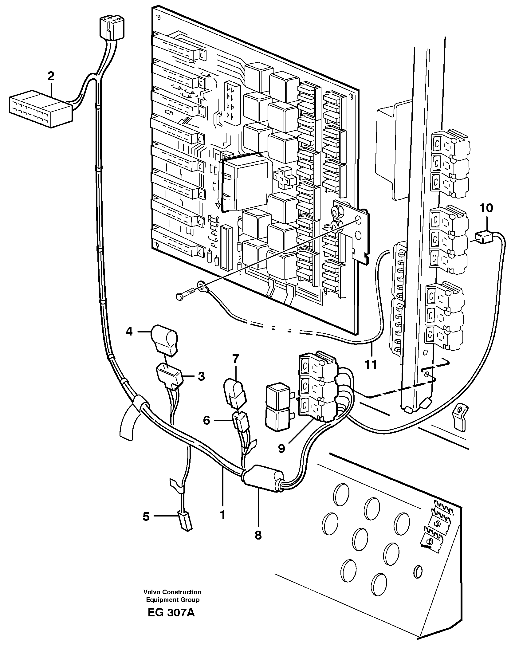 Cable harness, air conditioning. Cab.  80240,  80241 — volvo parts diagram