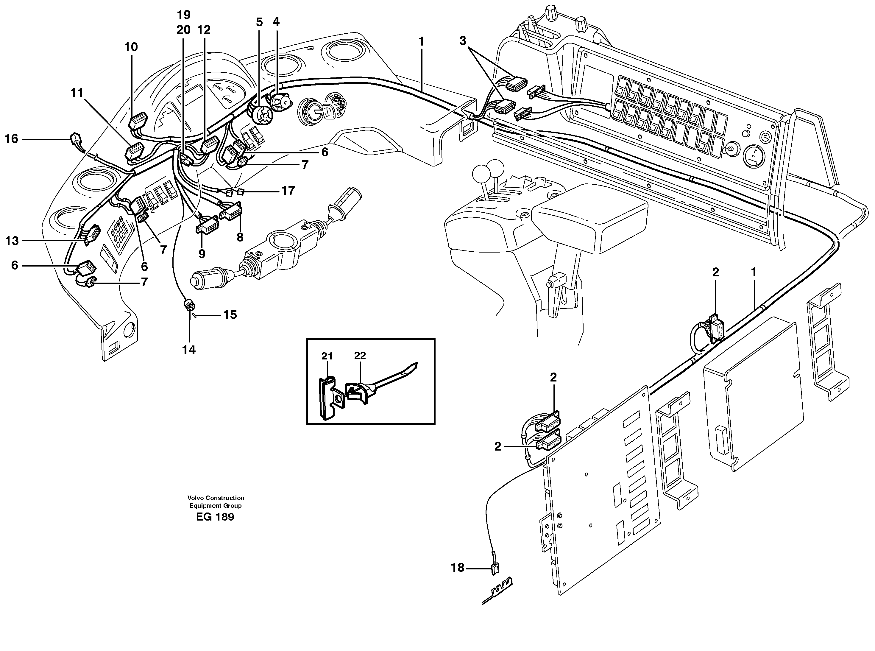 Cable harness, panel — volvo parts diagram
