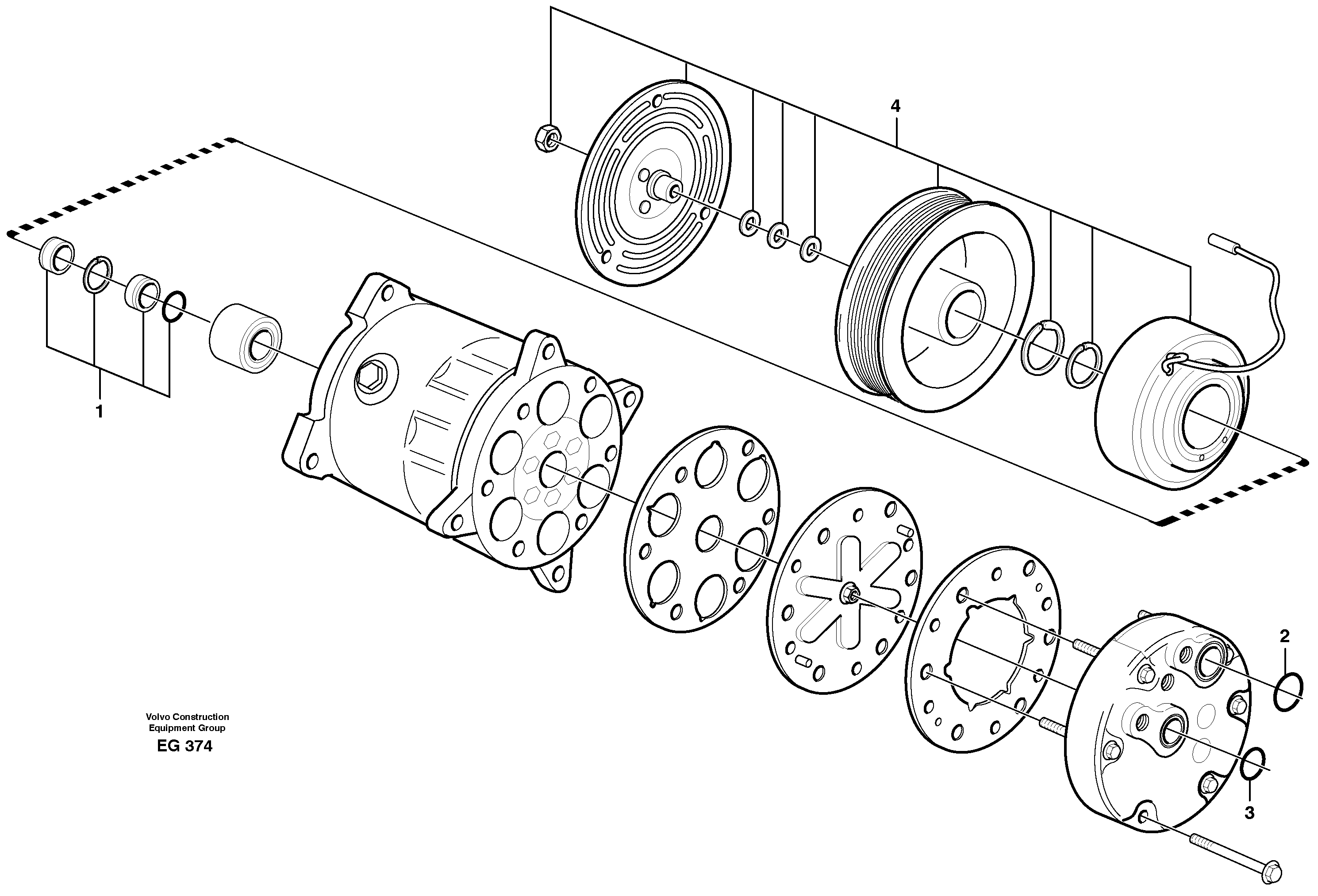 Compressor.  80240, 80241 — volvo parts diagram