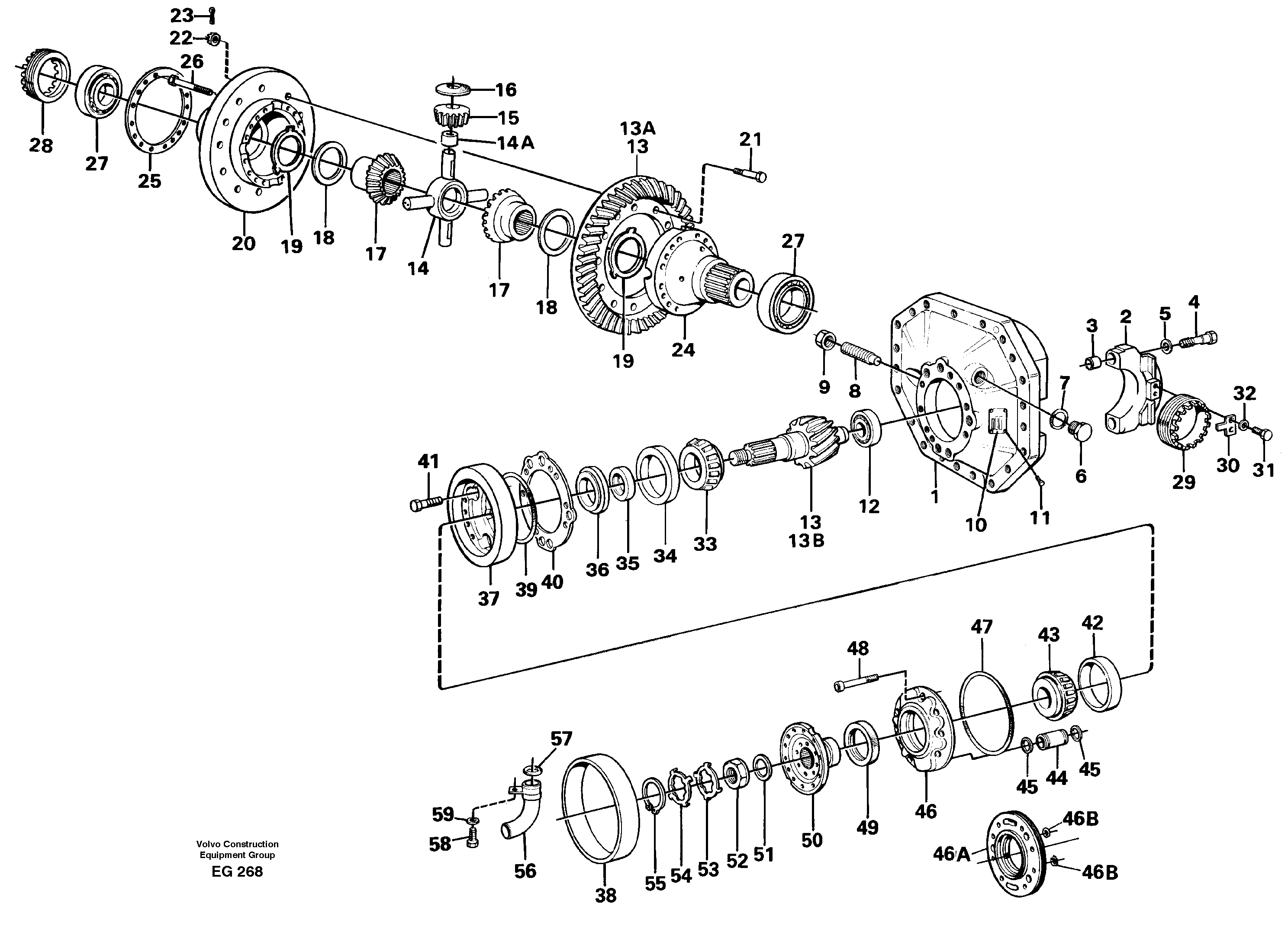 Final drive, rear  23841, 23853 — volvo parts diagram