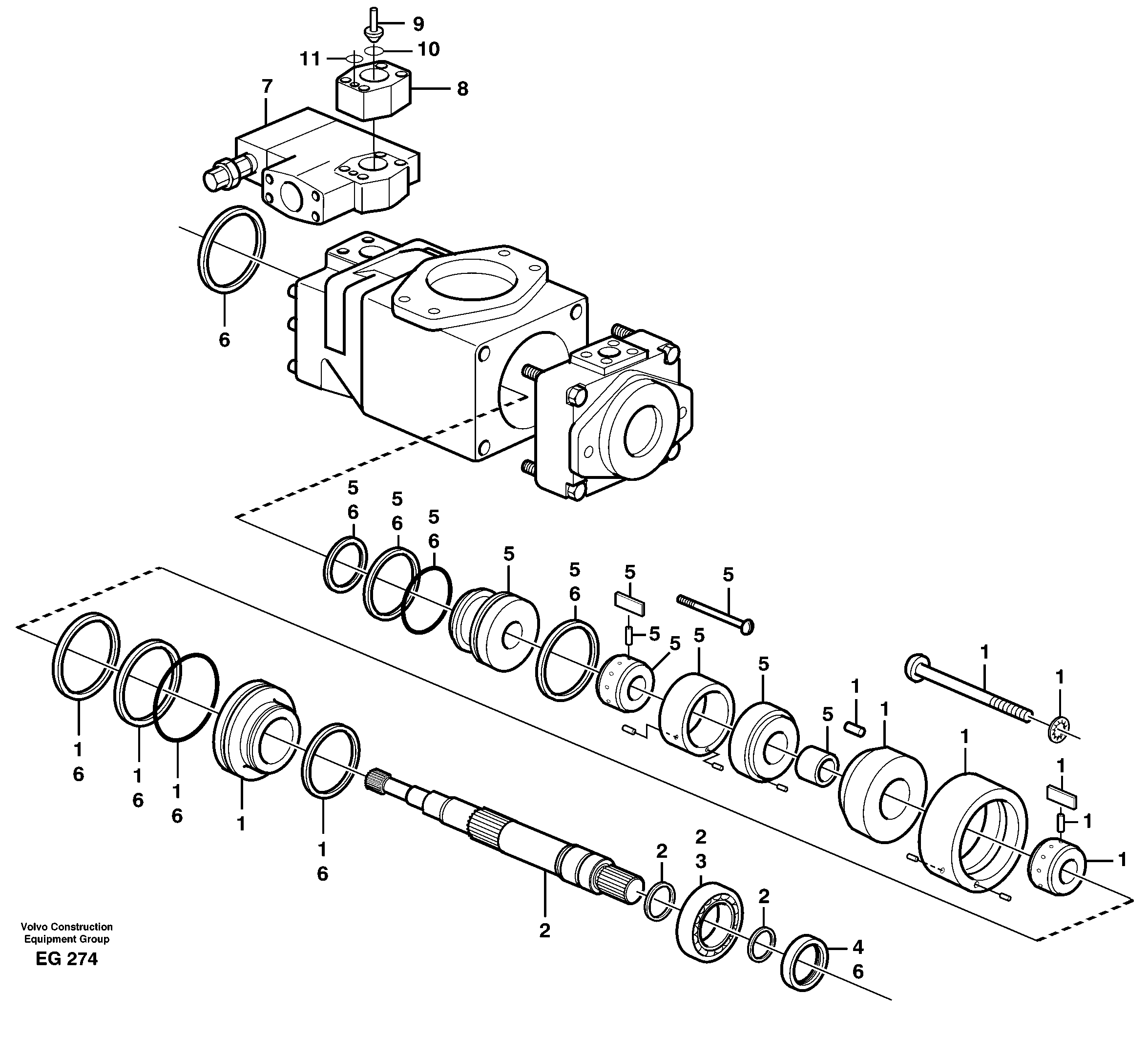 Hydraulic pump — volvo parts diagram