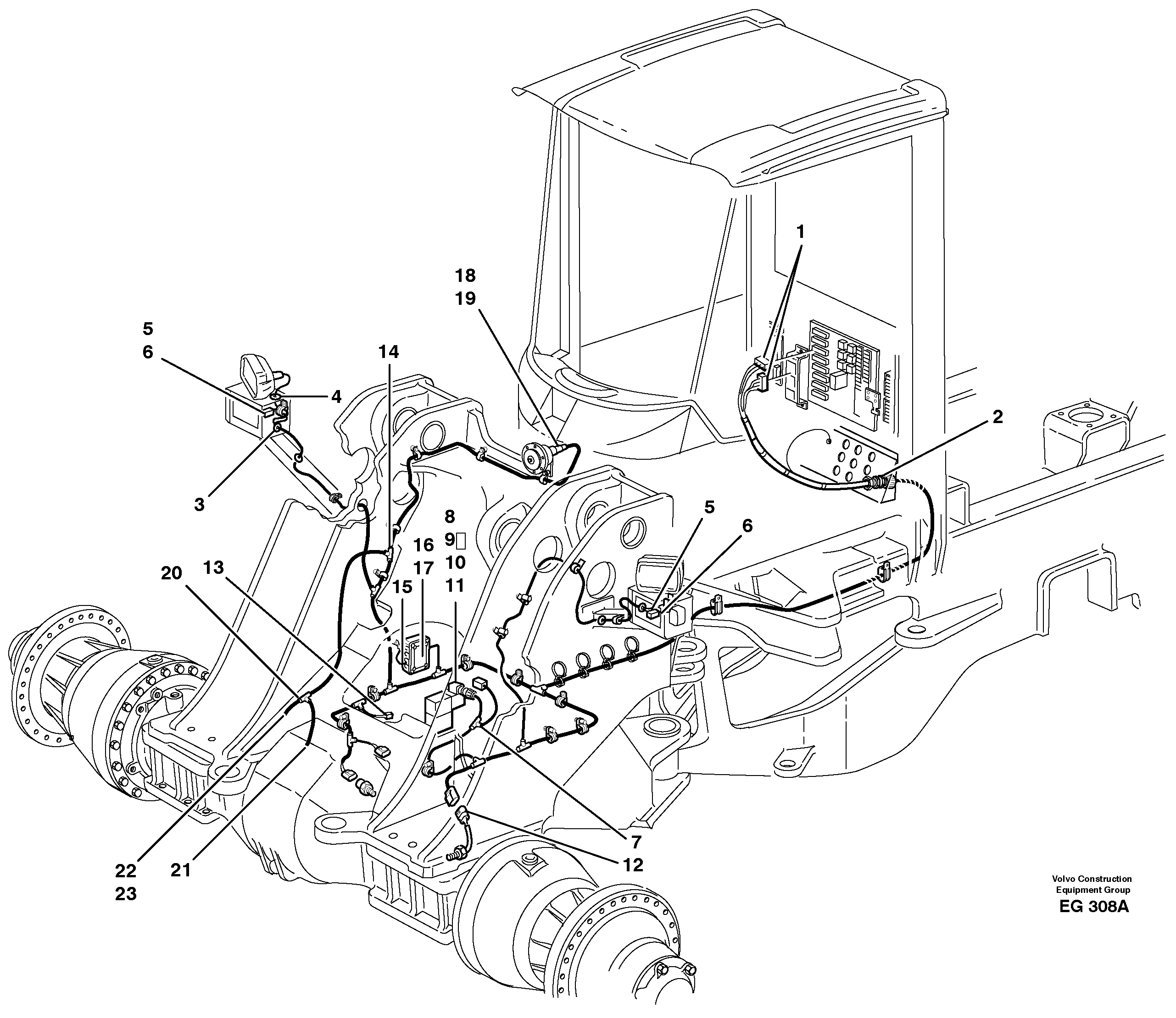 Cable harness, front — volvo parts diagram