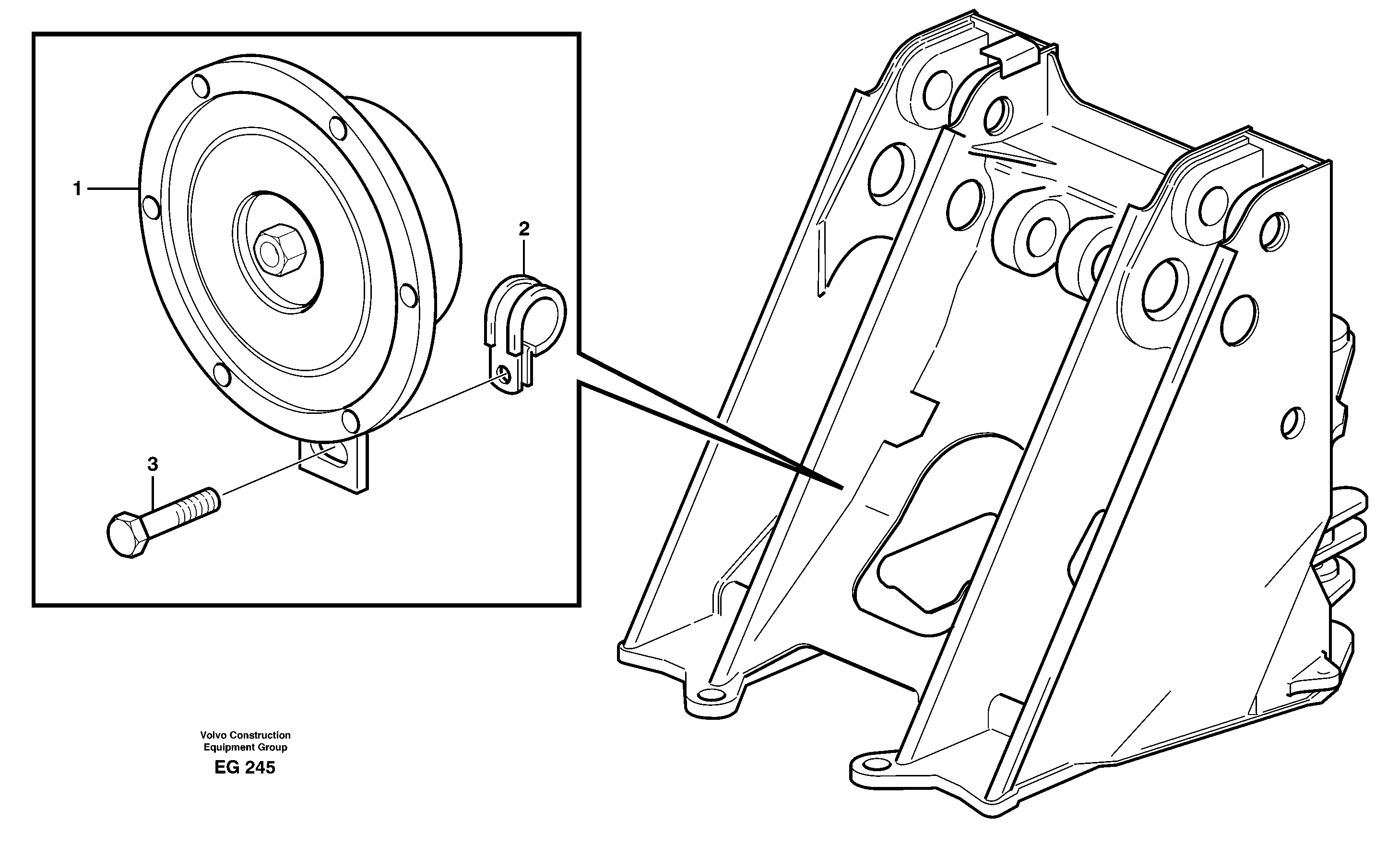 Compressor horn — volvo parts diagram