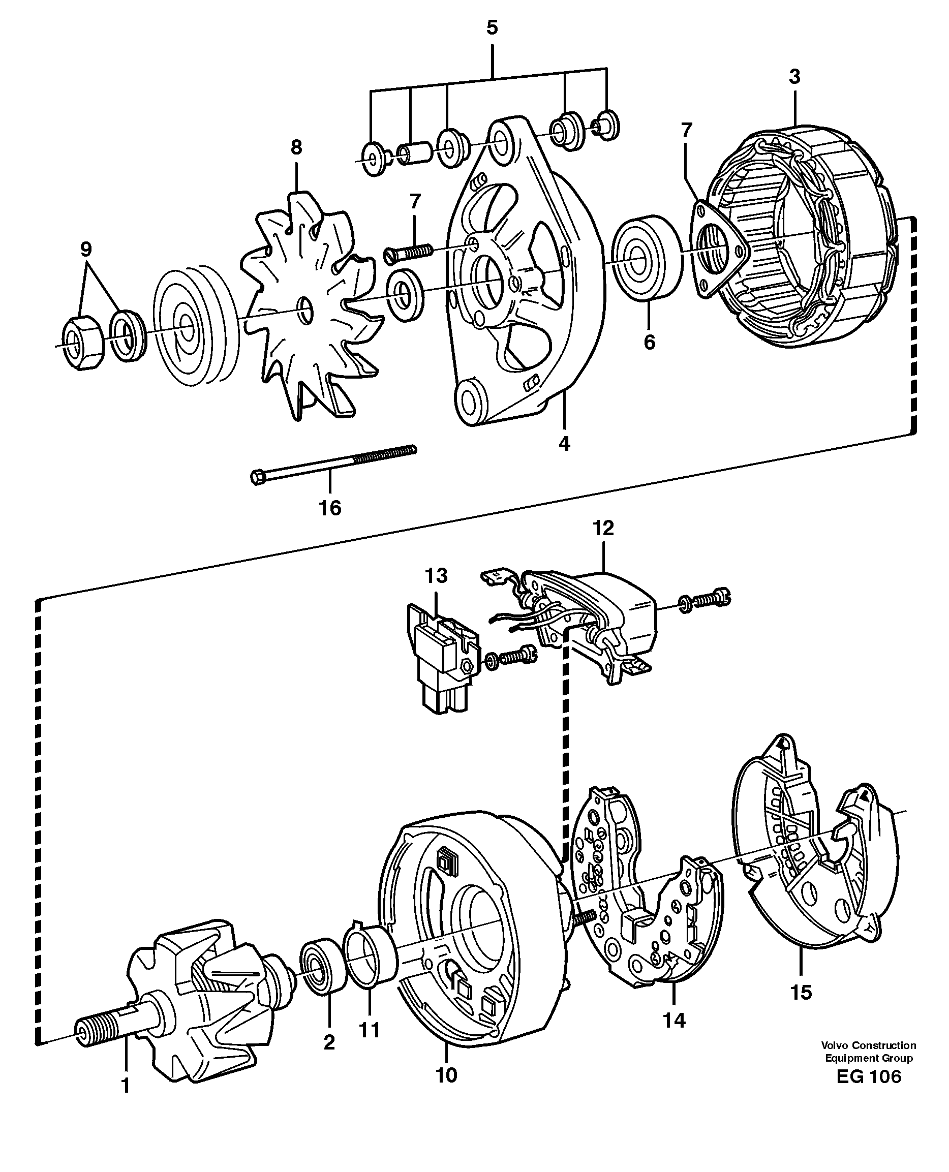 Alternator — volvo parts diagram