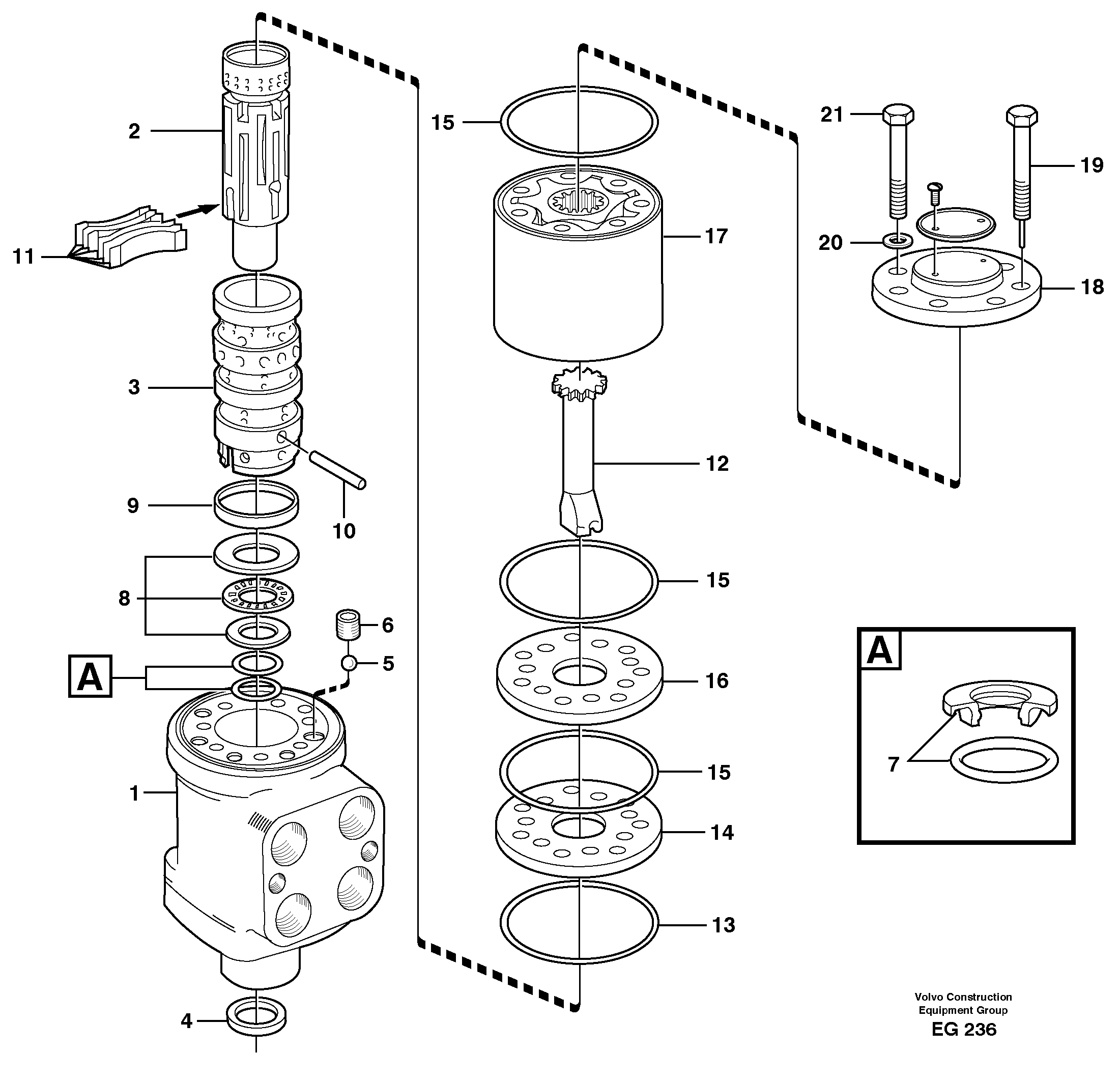 Steering unit — volvo parts diagram