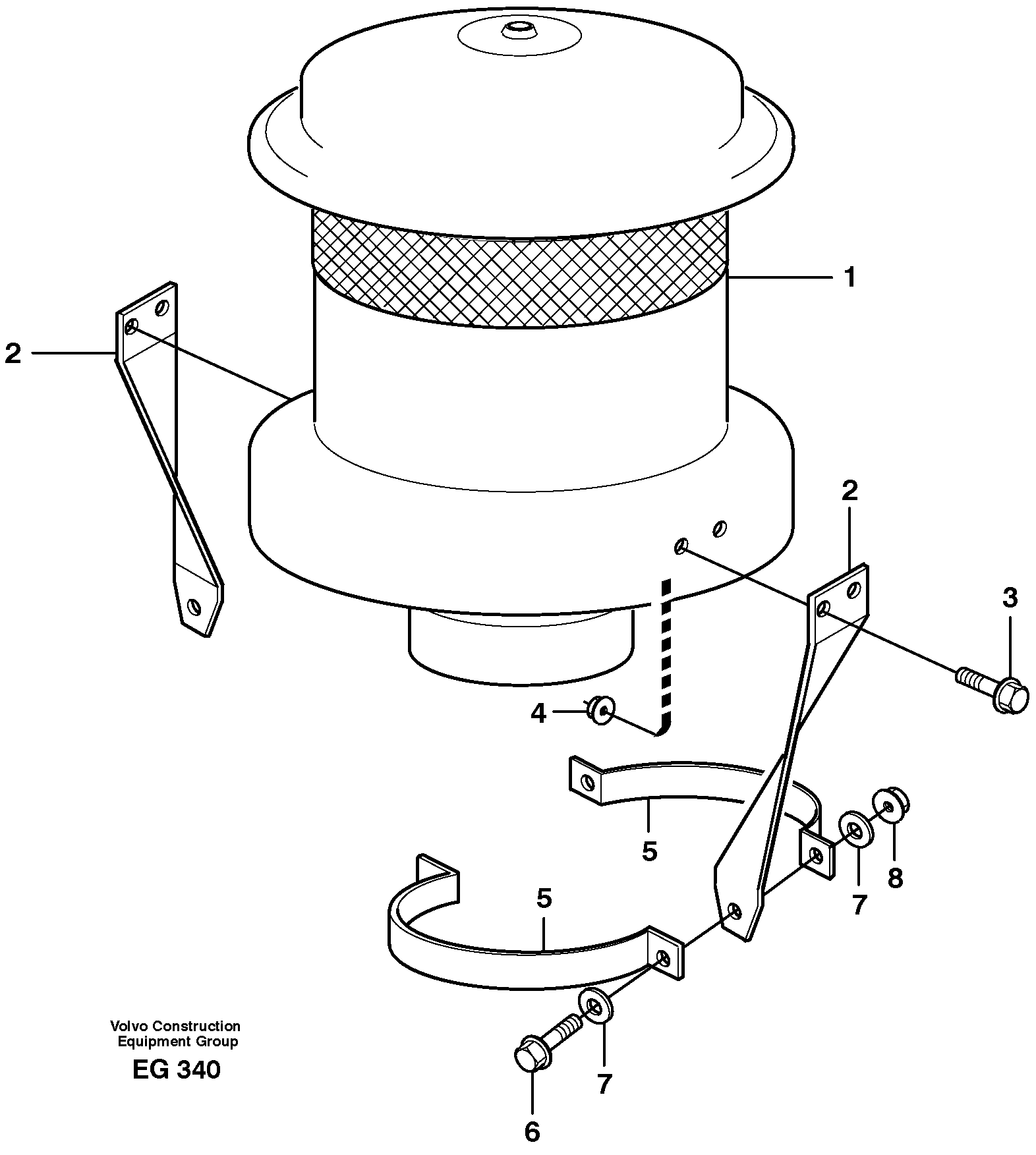 Air filter.  93499 — volvo parts diagram