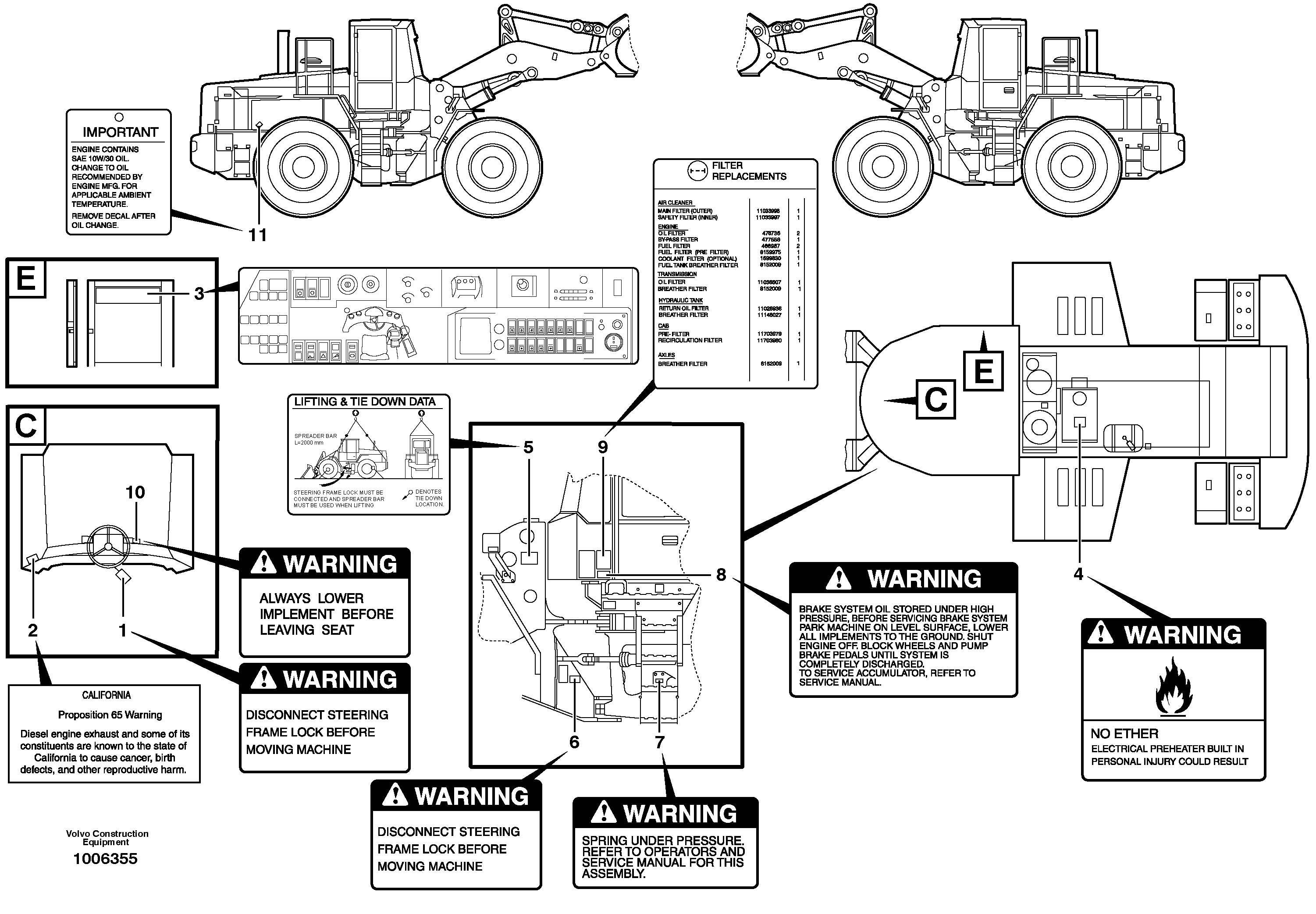 Decals  80350 — volvo parts diagram