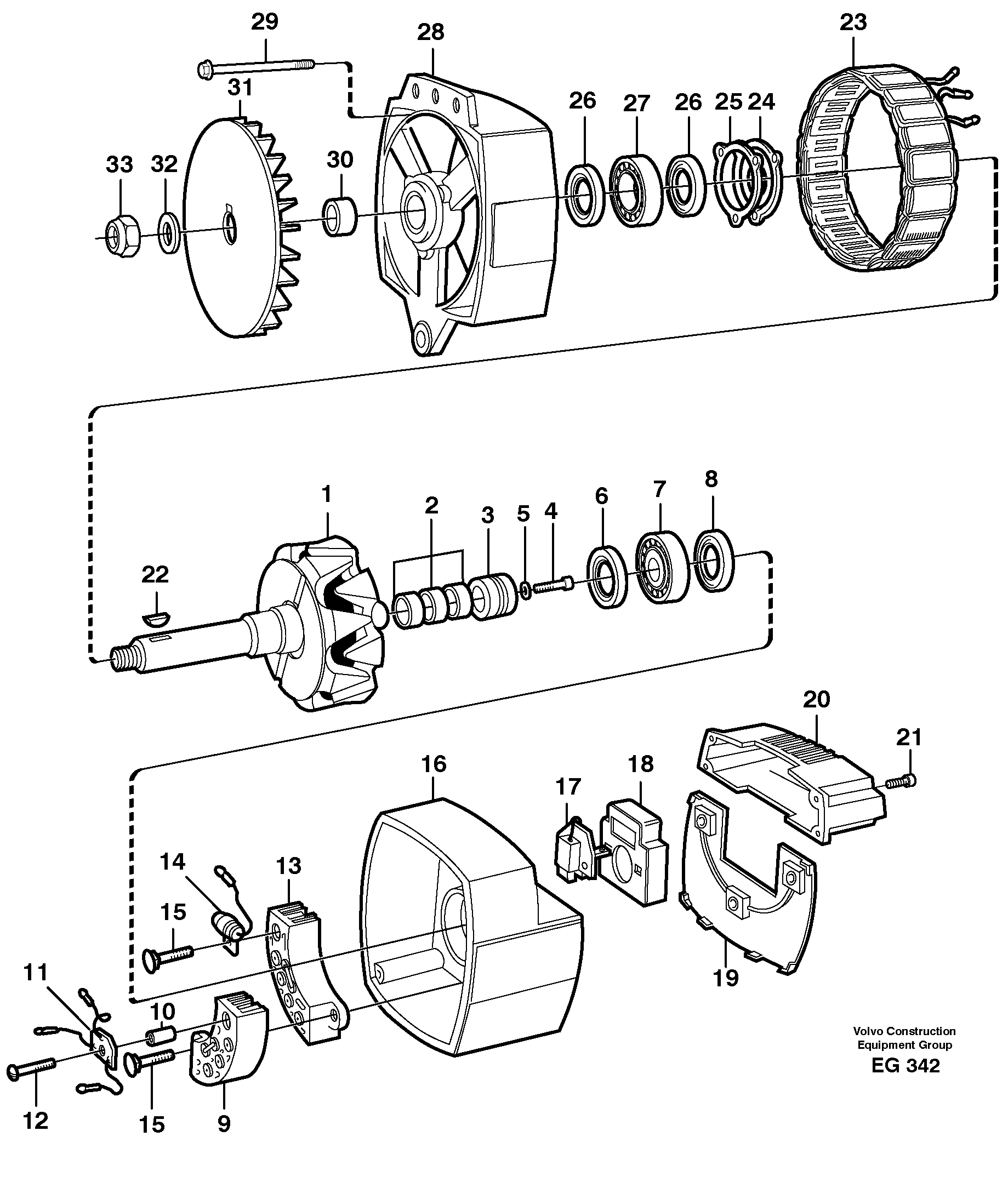 Alternator.  80331 — volvo parts diagram