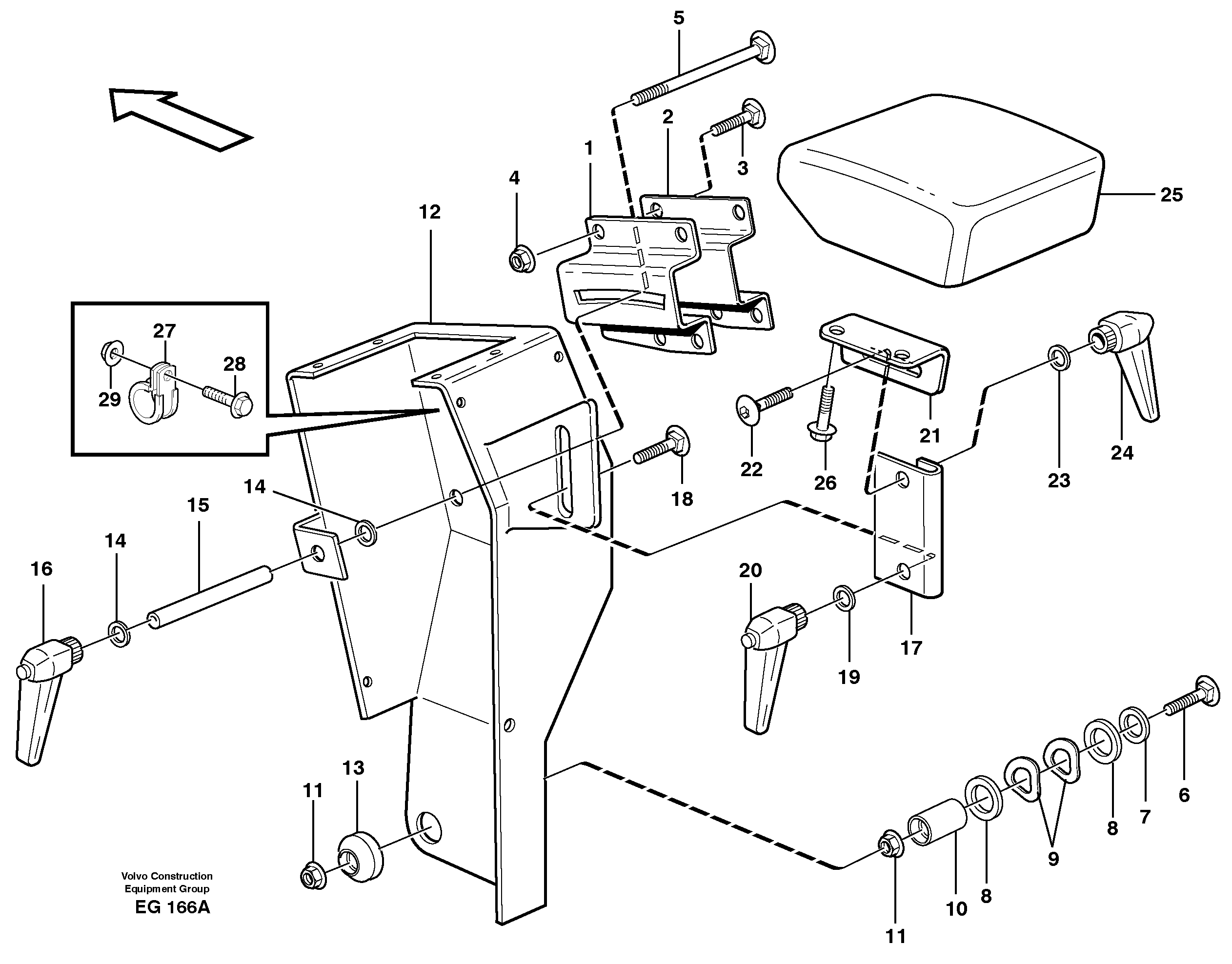 Armrest — volvo parts diagram