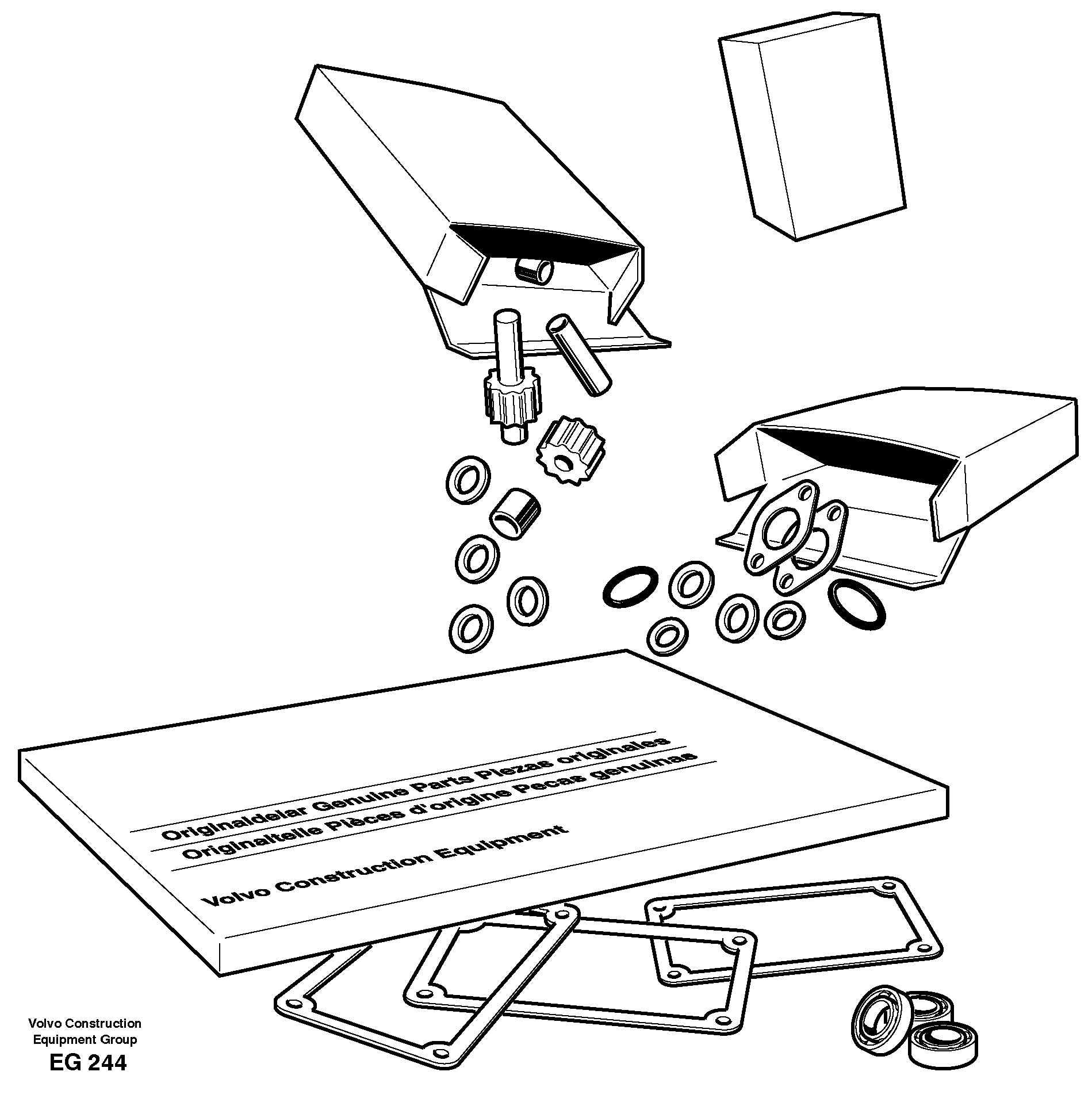 Repair kits for engine — volvo parts diagram