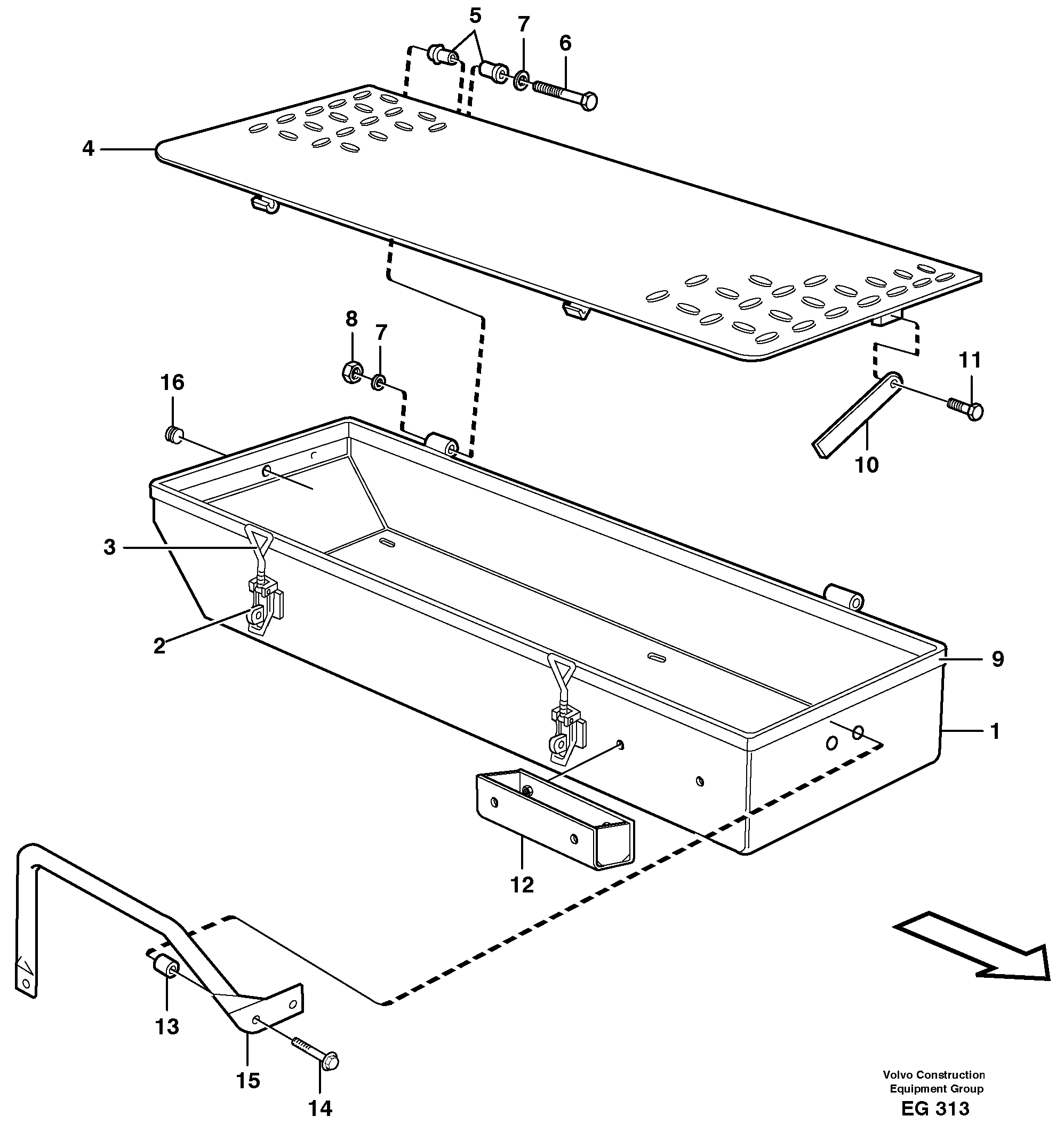 Tool box  80493 — volvo parts diagram