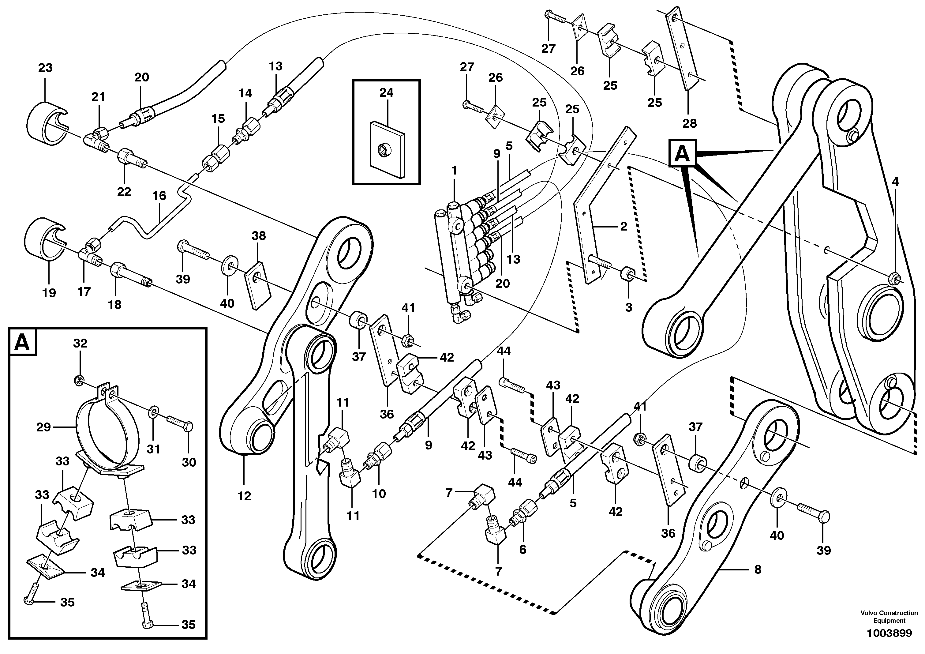 Distribution block, B4.  80445 — volvo parts diagram
