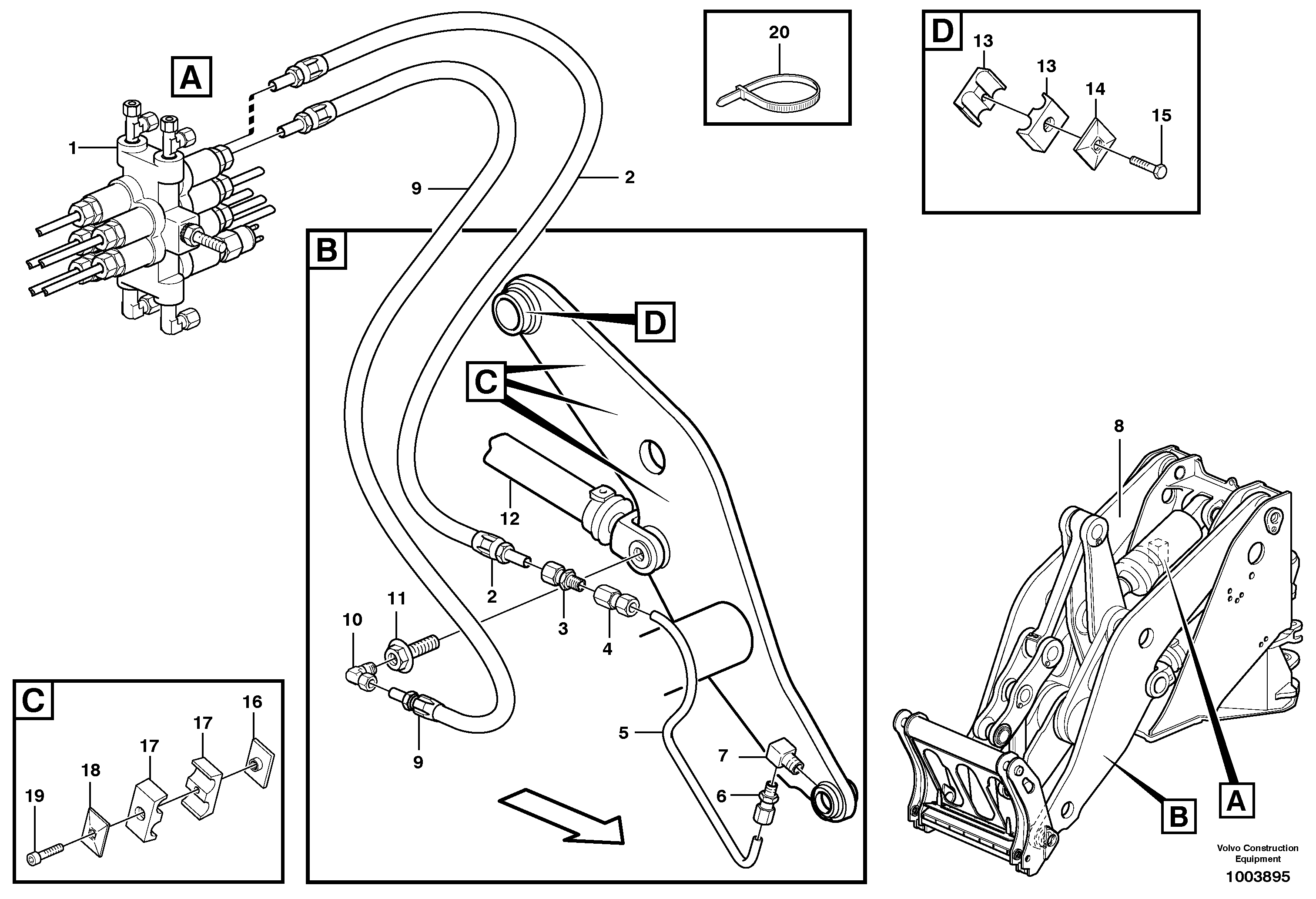 Distribution block, B2.  80445 — volvo parts diagram
