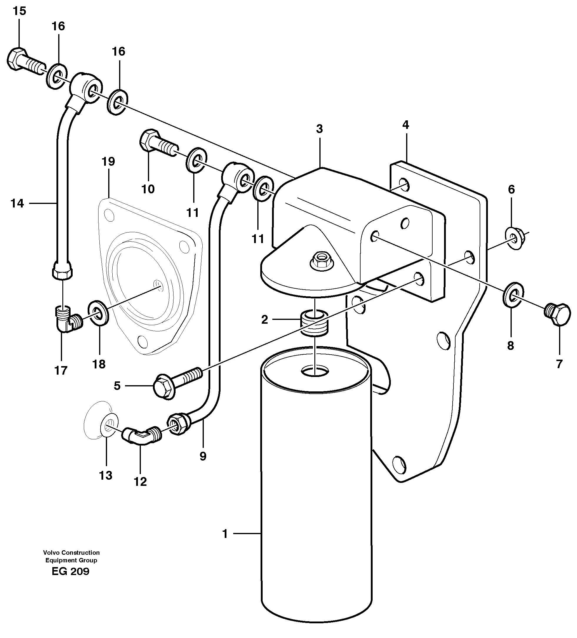 Oil filter by pass — volvo parts diagram