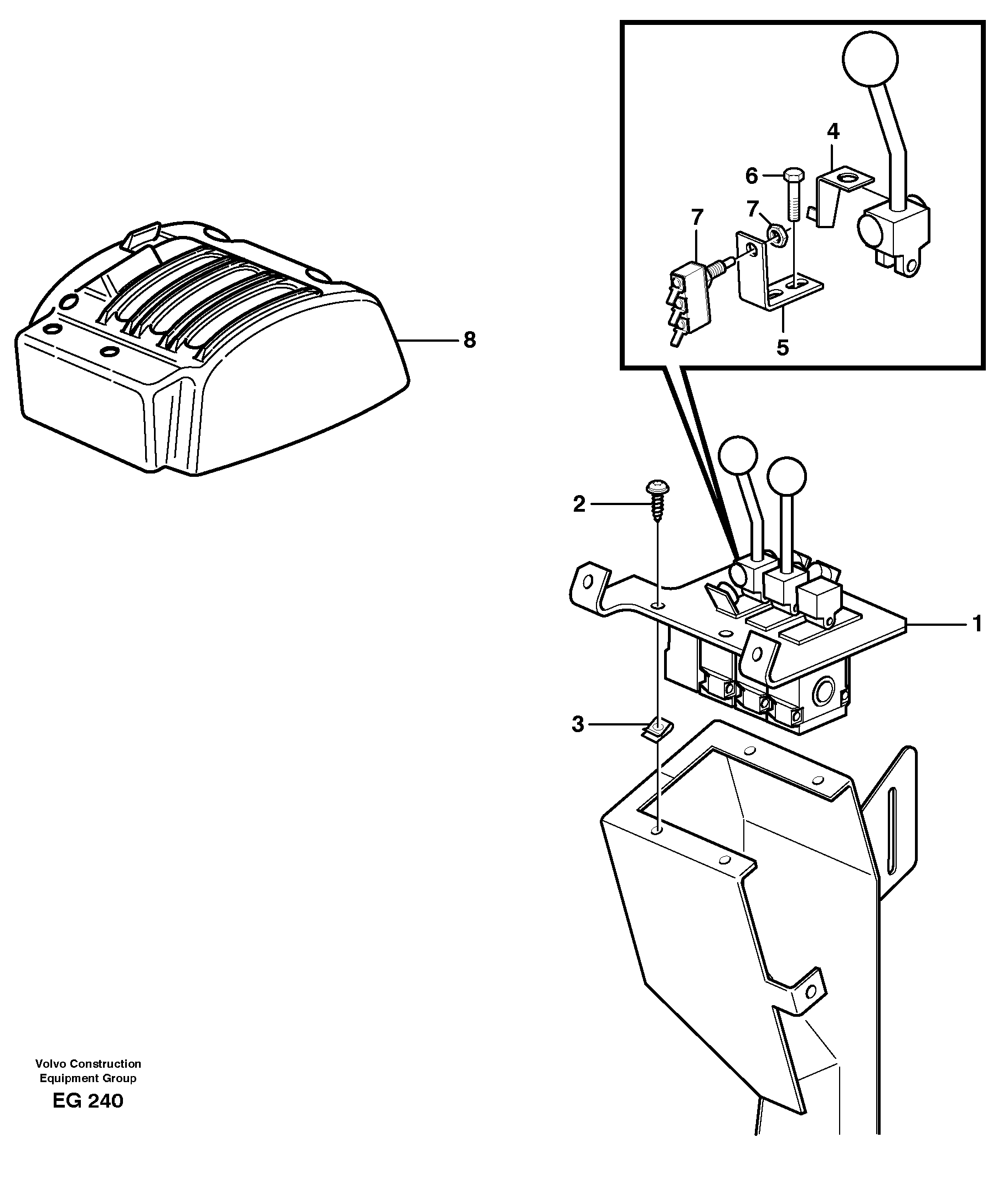 Servo valve with fitting parts — volvo parts diagram