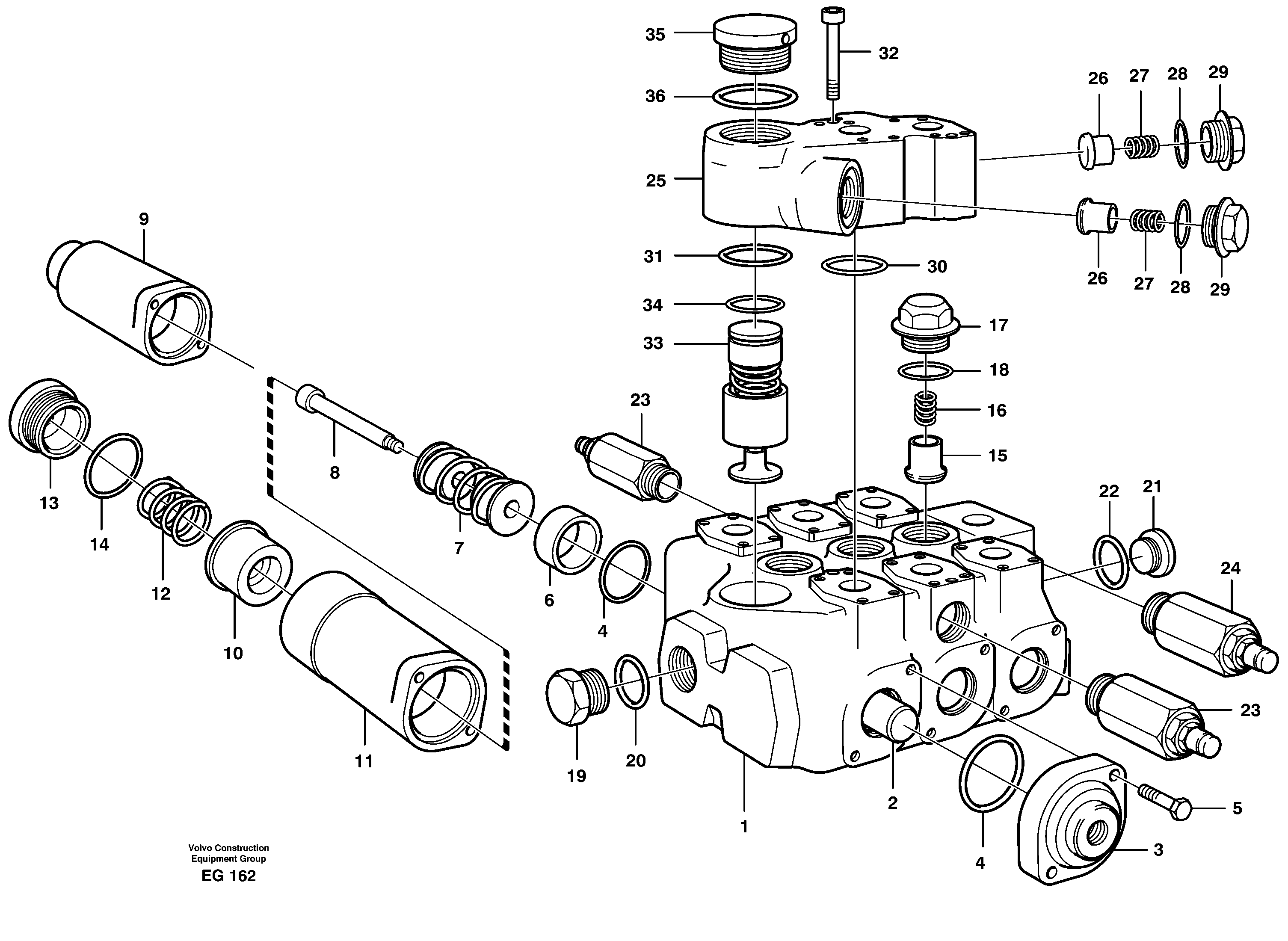Control valve — volvo parts diagram