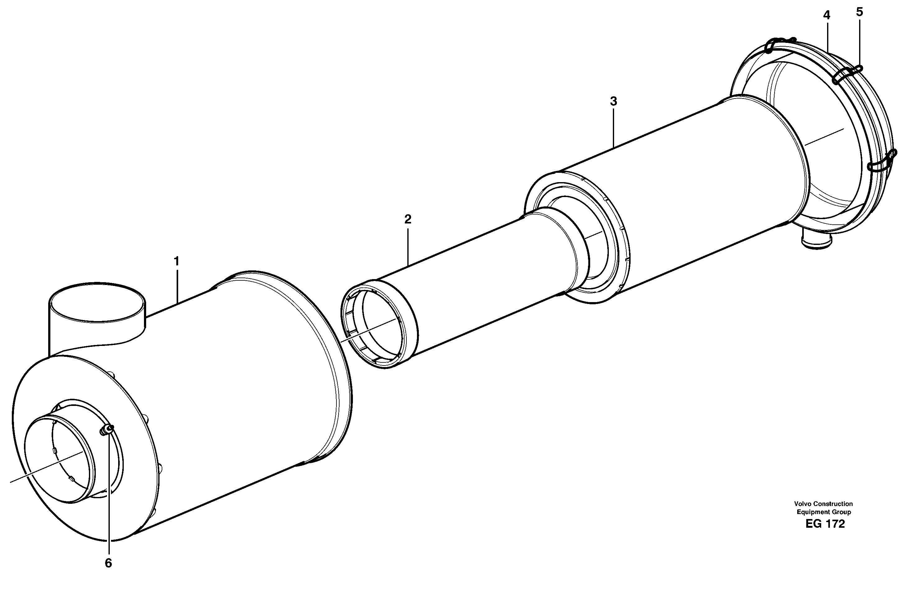 Air filter — volvo parts diagram