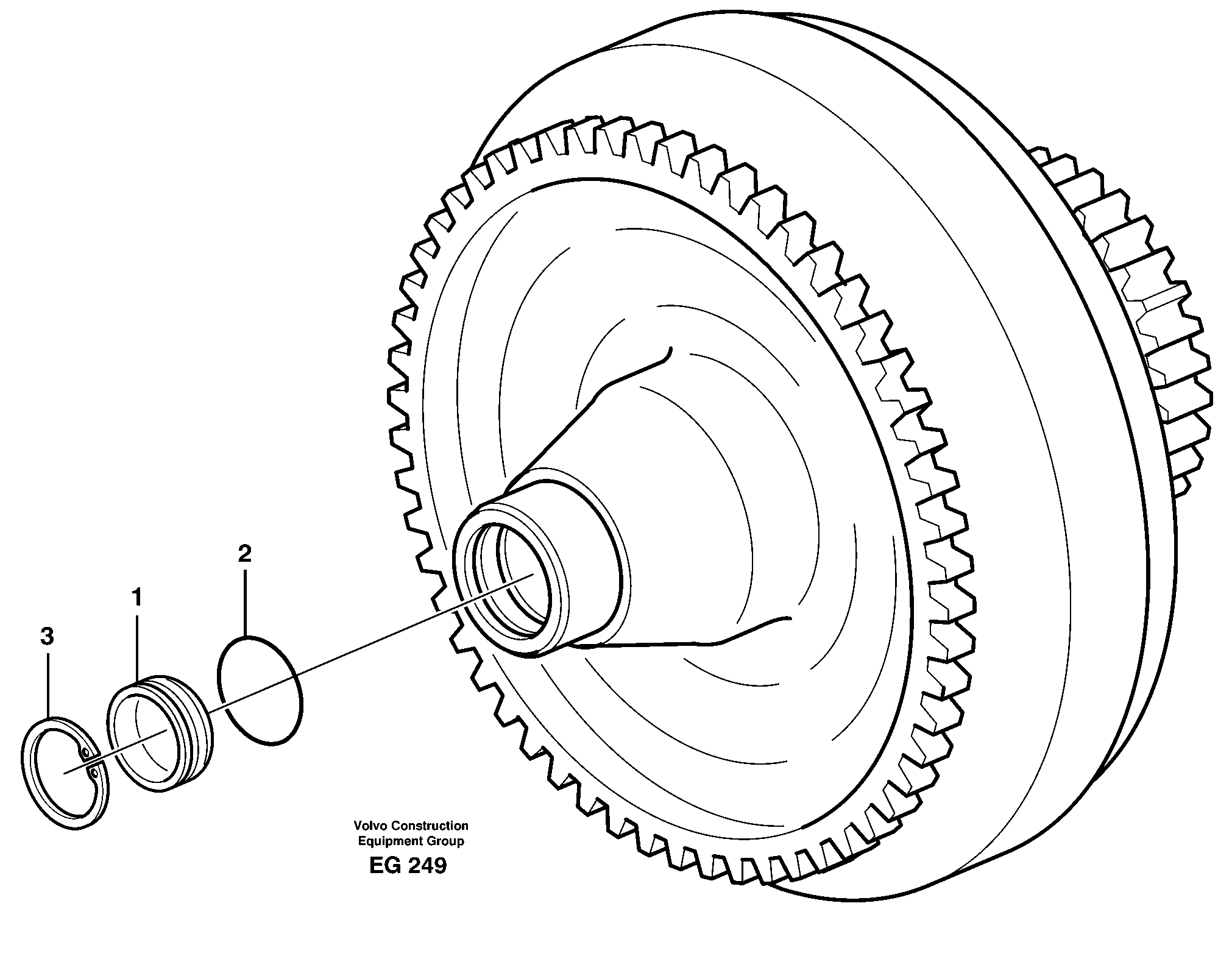 Torque converter  22527 — volvo parts diagram
