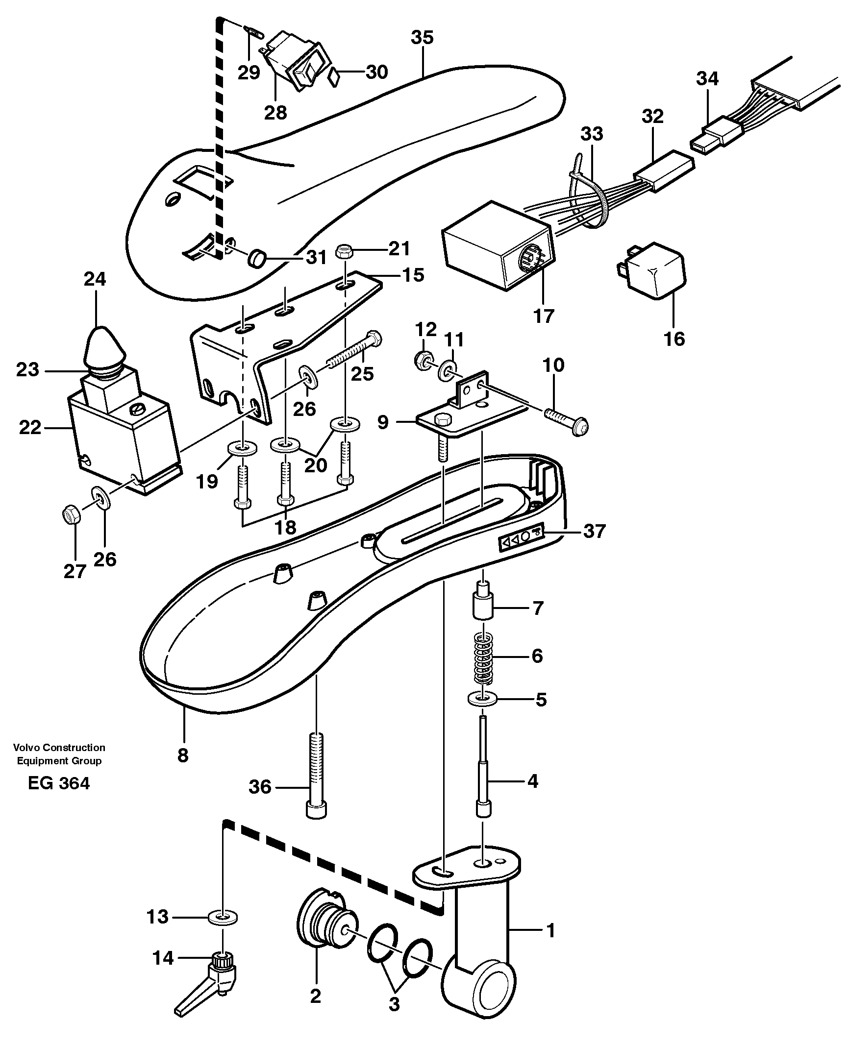 Arm rest.  80199 — volvo parts diagram