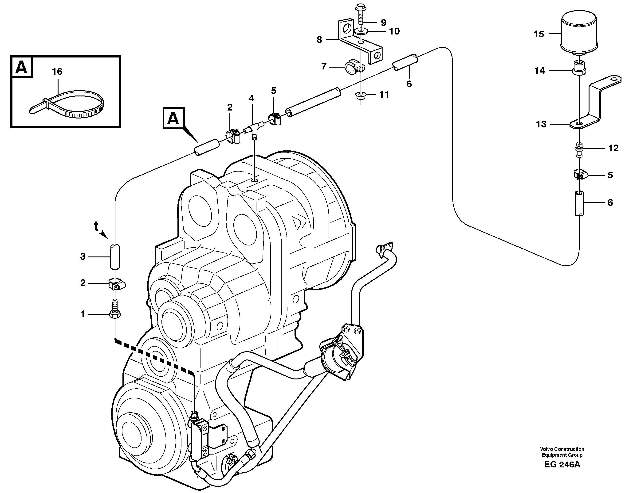 Ventilation for transmission — volvo parts diagram