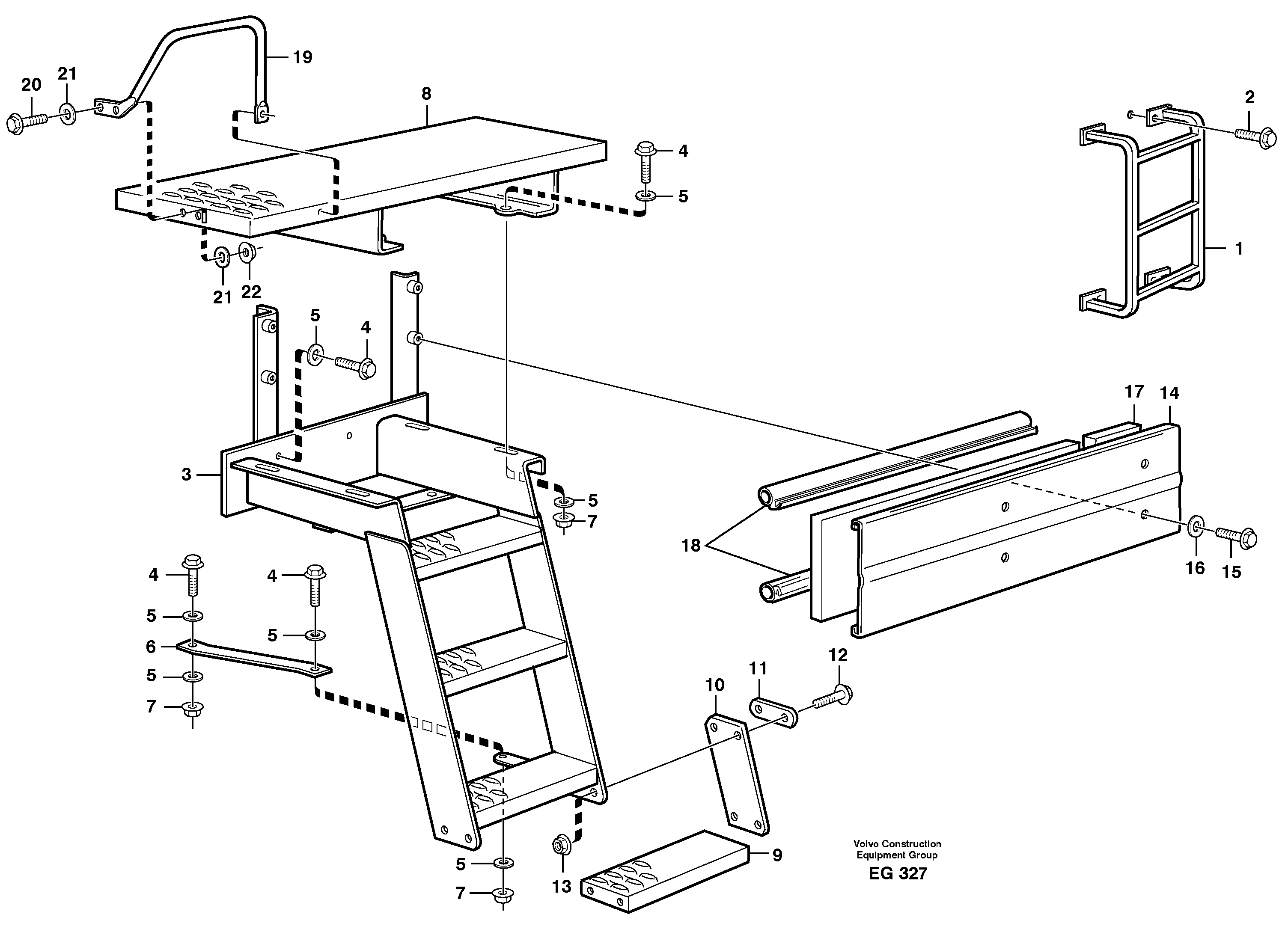 Foot step — volvo parts diagram