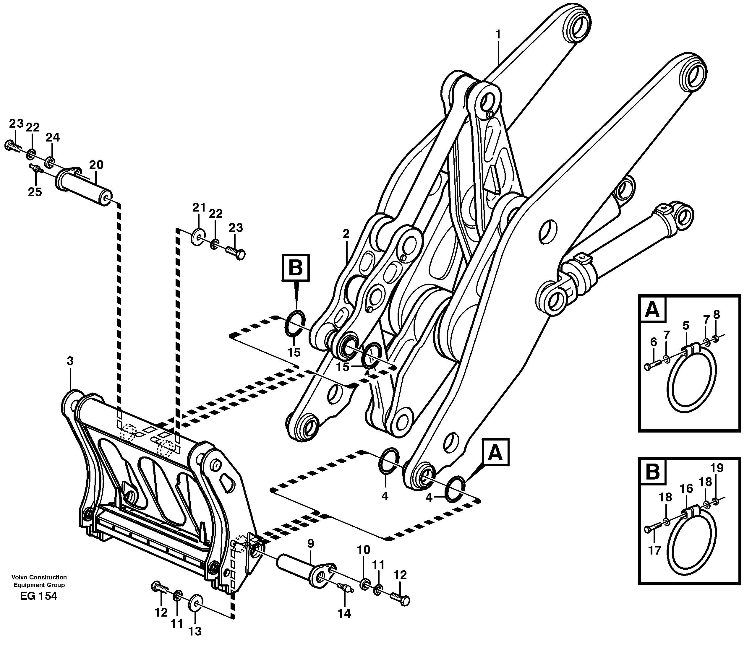 Assemble attachment bracket — volvo parts diagram