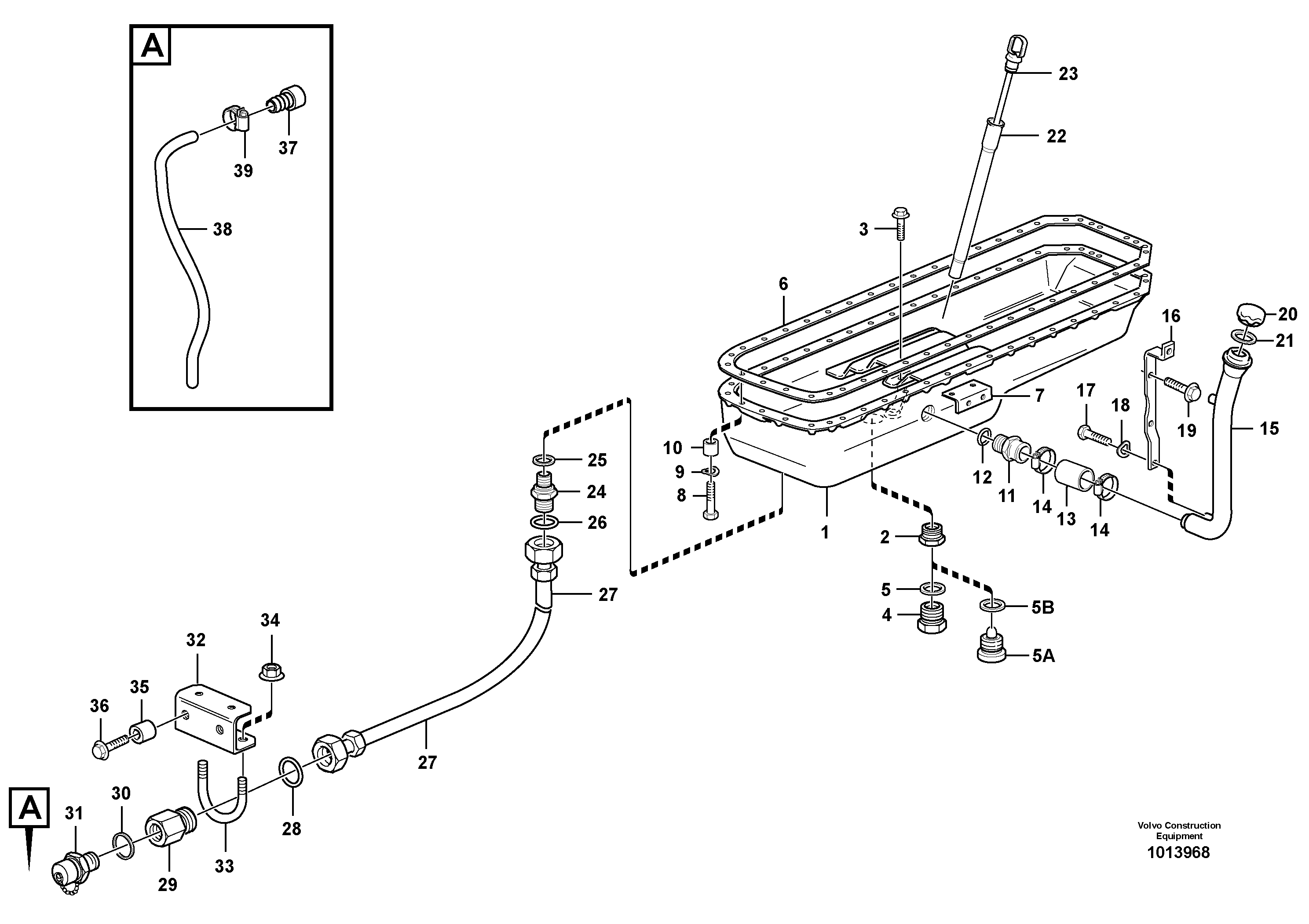 Oil sump — volvo parts diagram