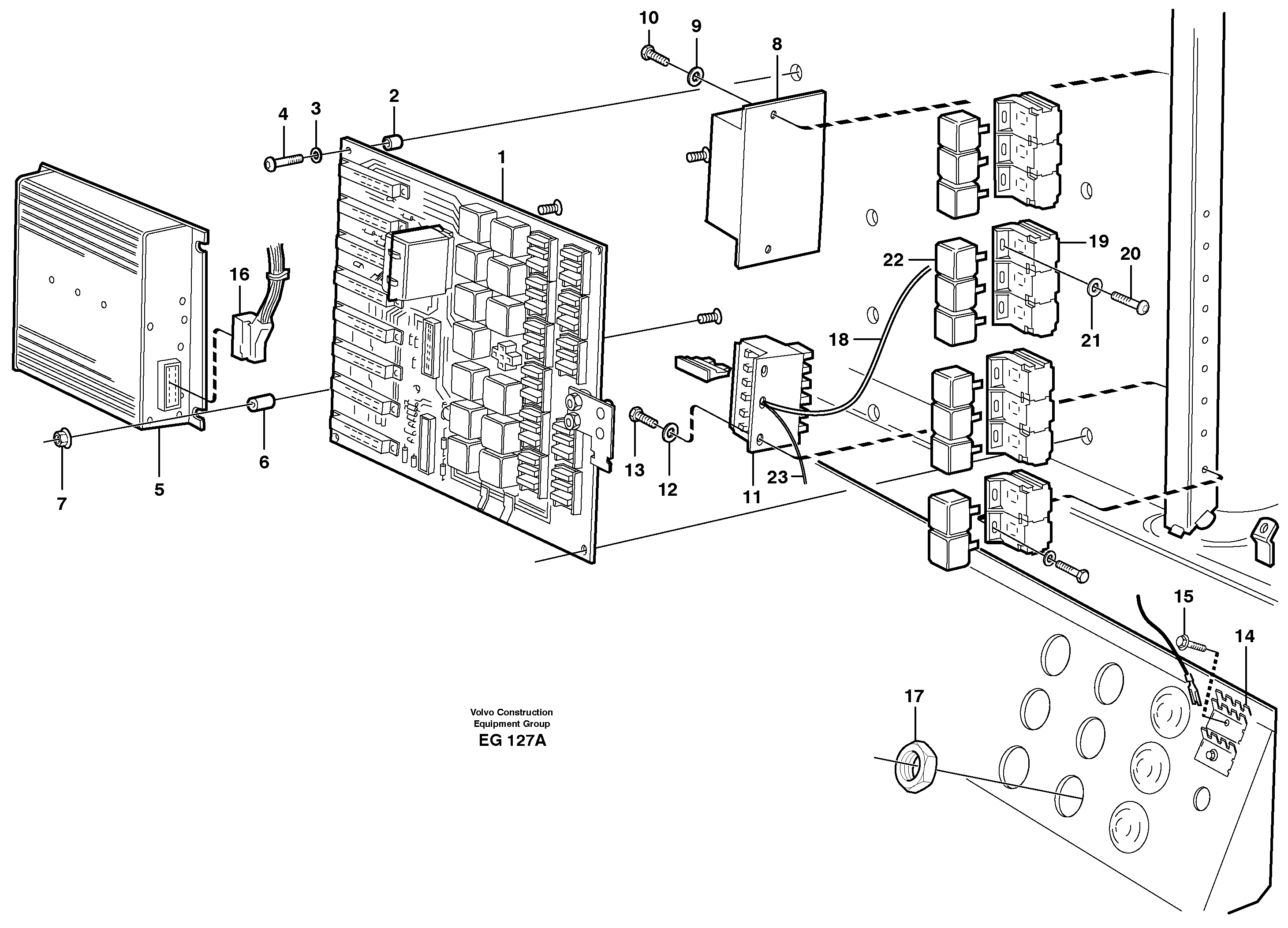 Electrical distribution box — volvo parts diagram