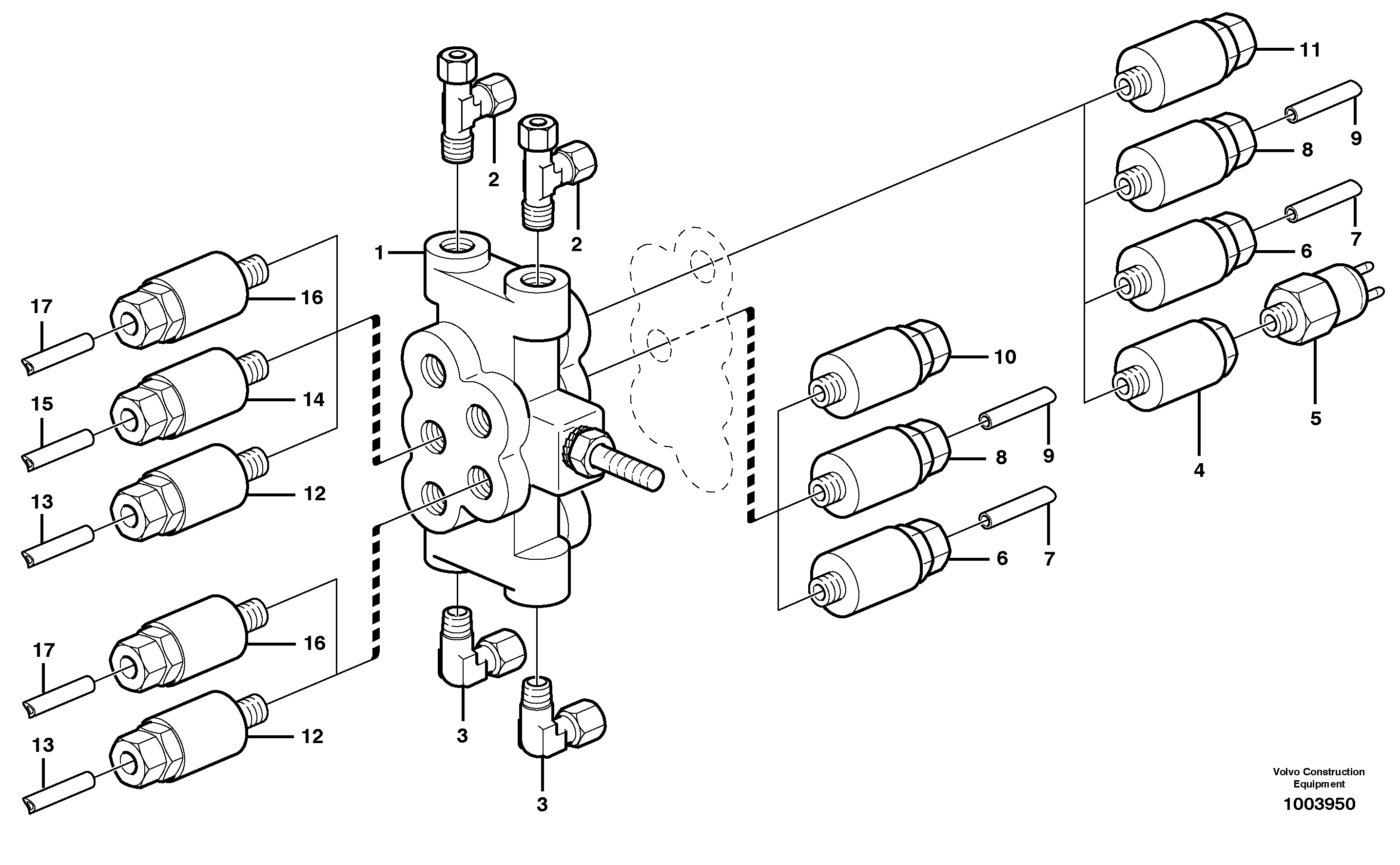 Distribution block, B2.  80445 — volvo parts diagram