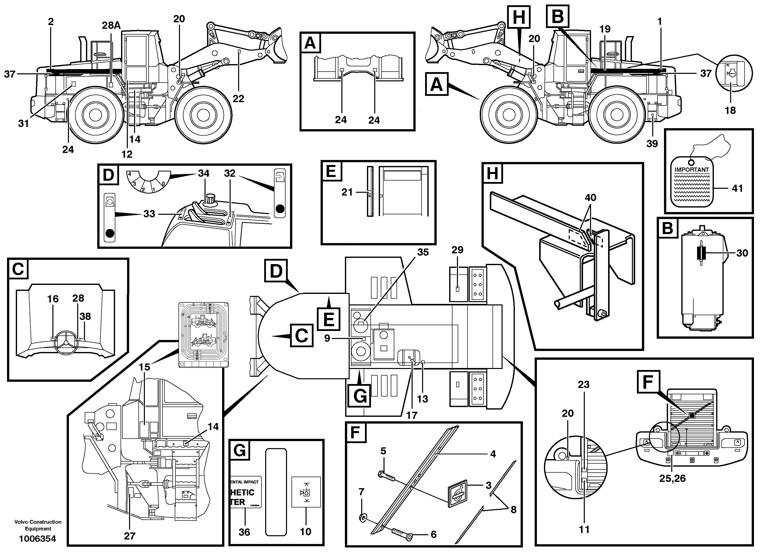 Sign plates and decals — volvo parts diagram