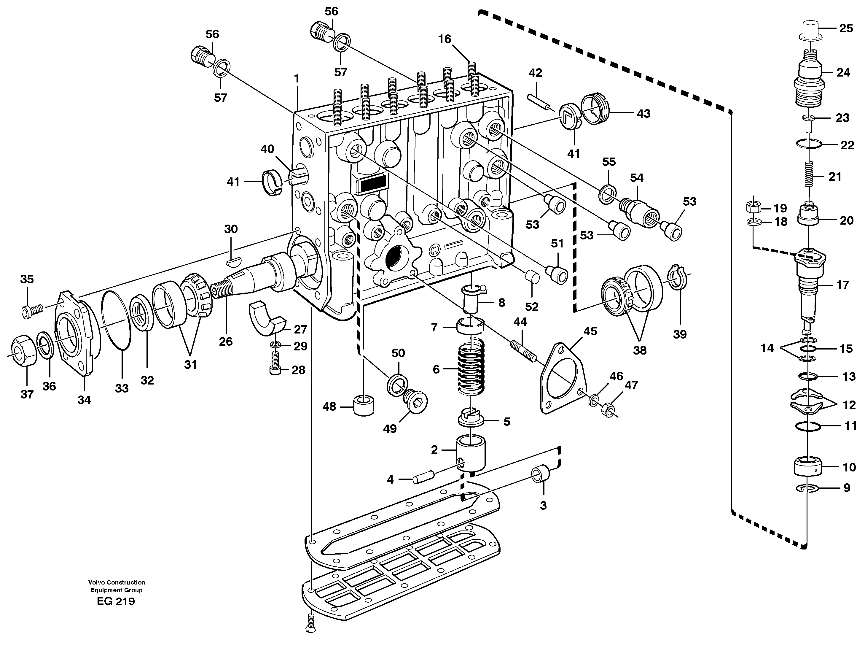 Injection pump — volvo parts diagram