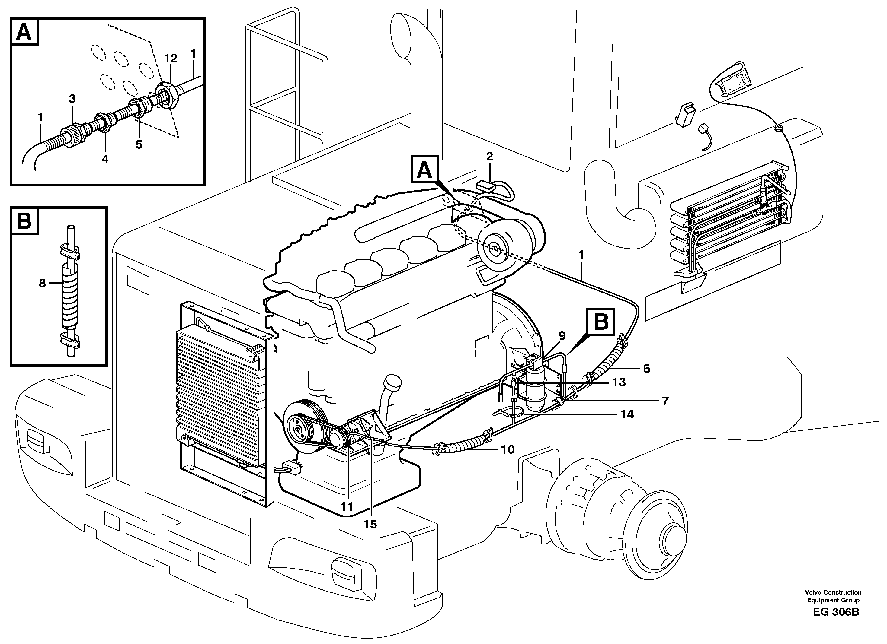 Cable harness, compressor.  80240, 80241 — volvo parts diagram